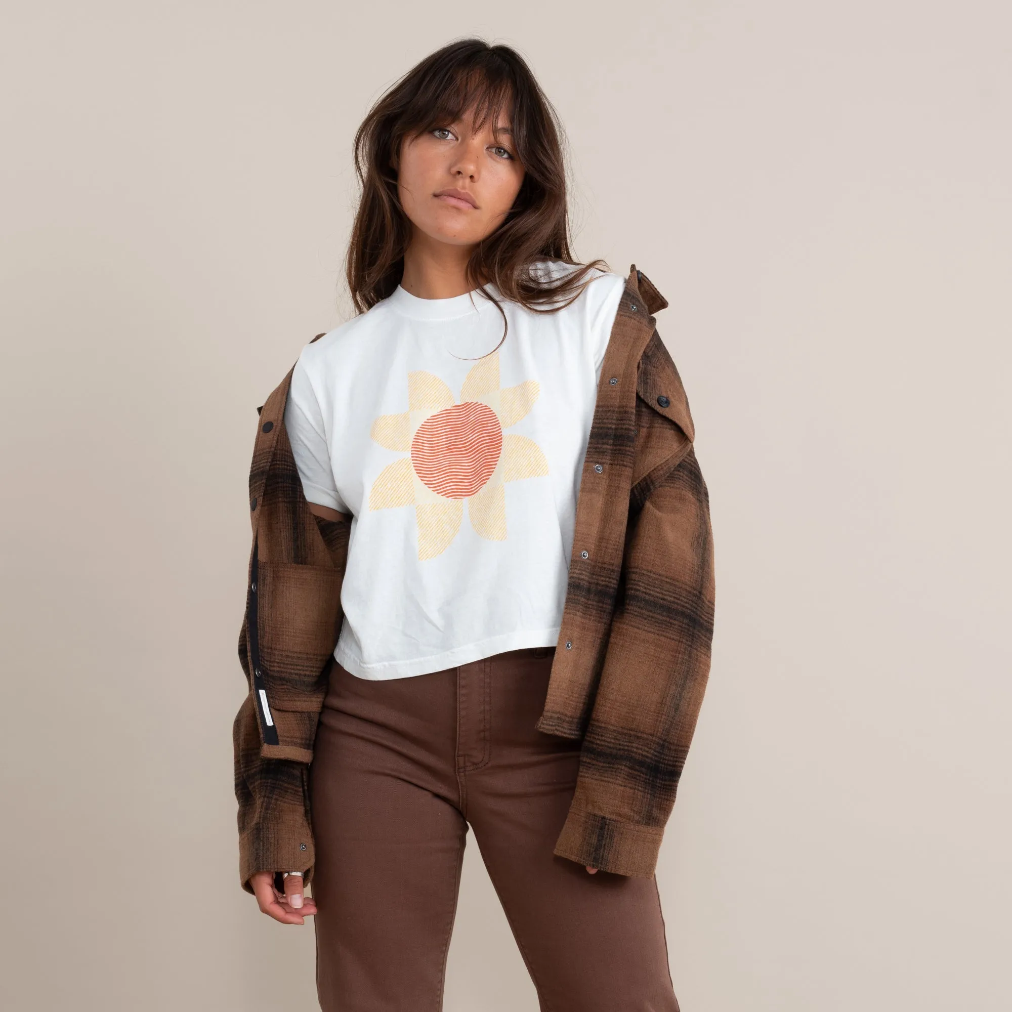 Roark Sun Boxy Crop Premium Tee - Off White sold by Roark product image thumbnail 4