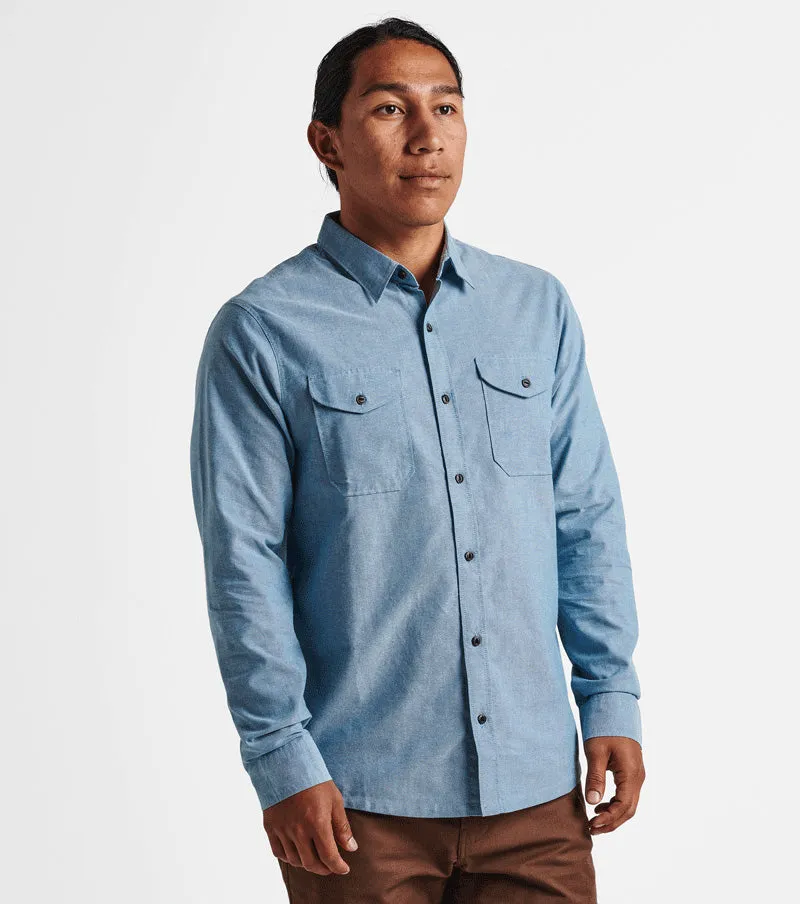 Well Worn Long Sleeve Button Up Shirt - Blue sold by Roark product image thumbnail 3