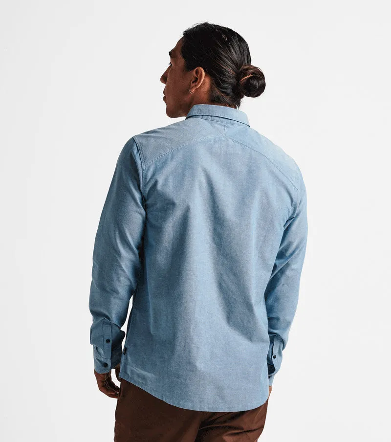 Well Worn Long Sleeve Button Up Shirt - Blue sold by Roark product image thumbnail 4