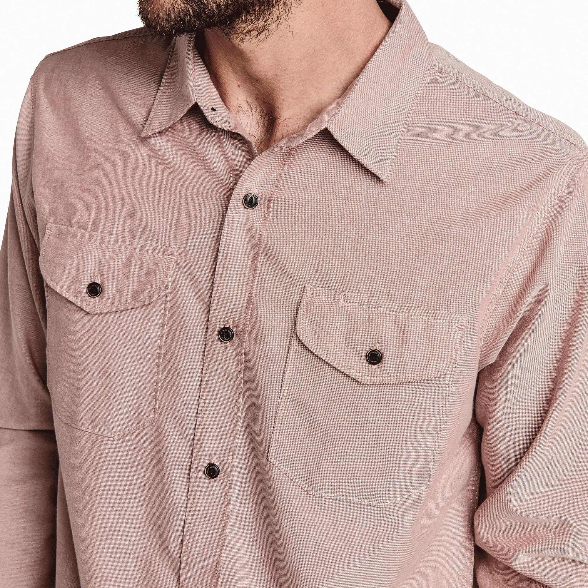 Well Worn Long Sleeve Button Up Shirt - Russet sold by Roark product image thumbnail 5