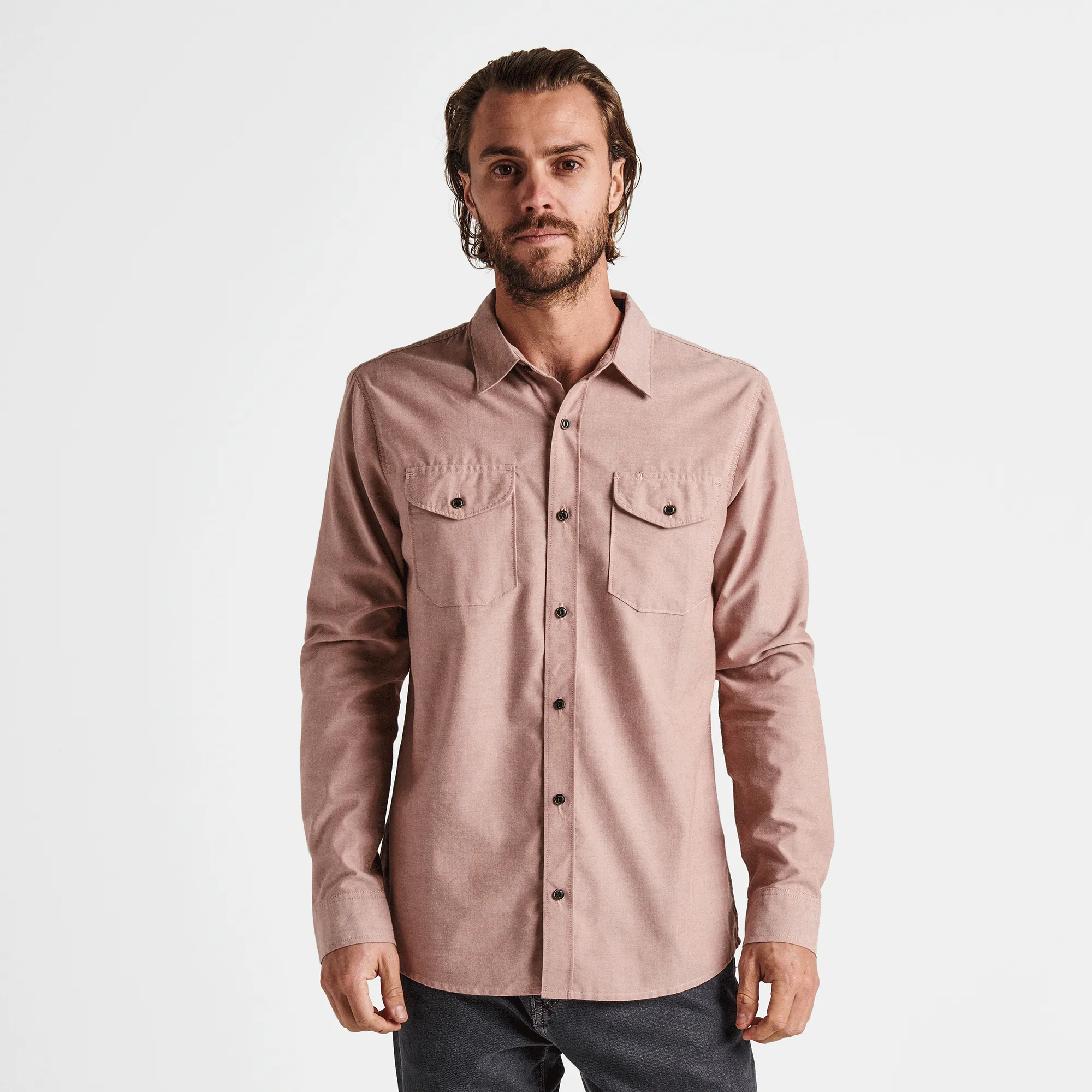 Well Worn Long Sleeve Button Up Shirt - Russet sold by Roark product image thumbnail 2
