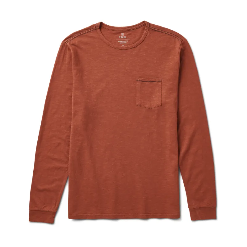 Well Worn Midweight Organic Long Sleeve Tee - Russet sold by Roark