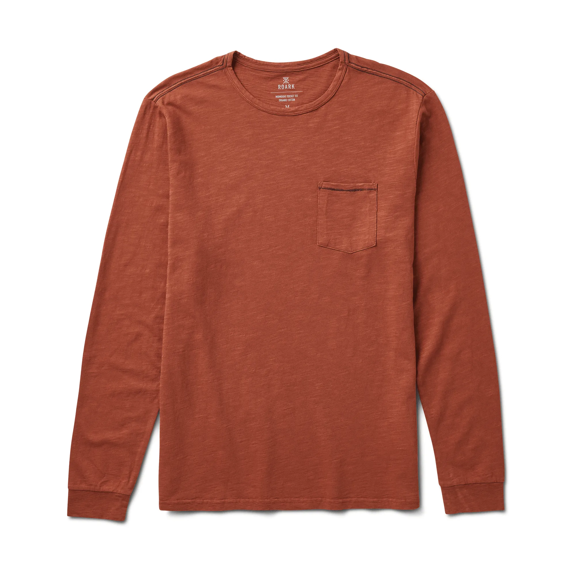 Well Worn Midweight Organic Long Sleeve Tee - Russet sold by Roark