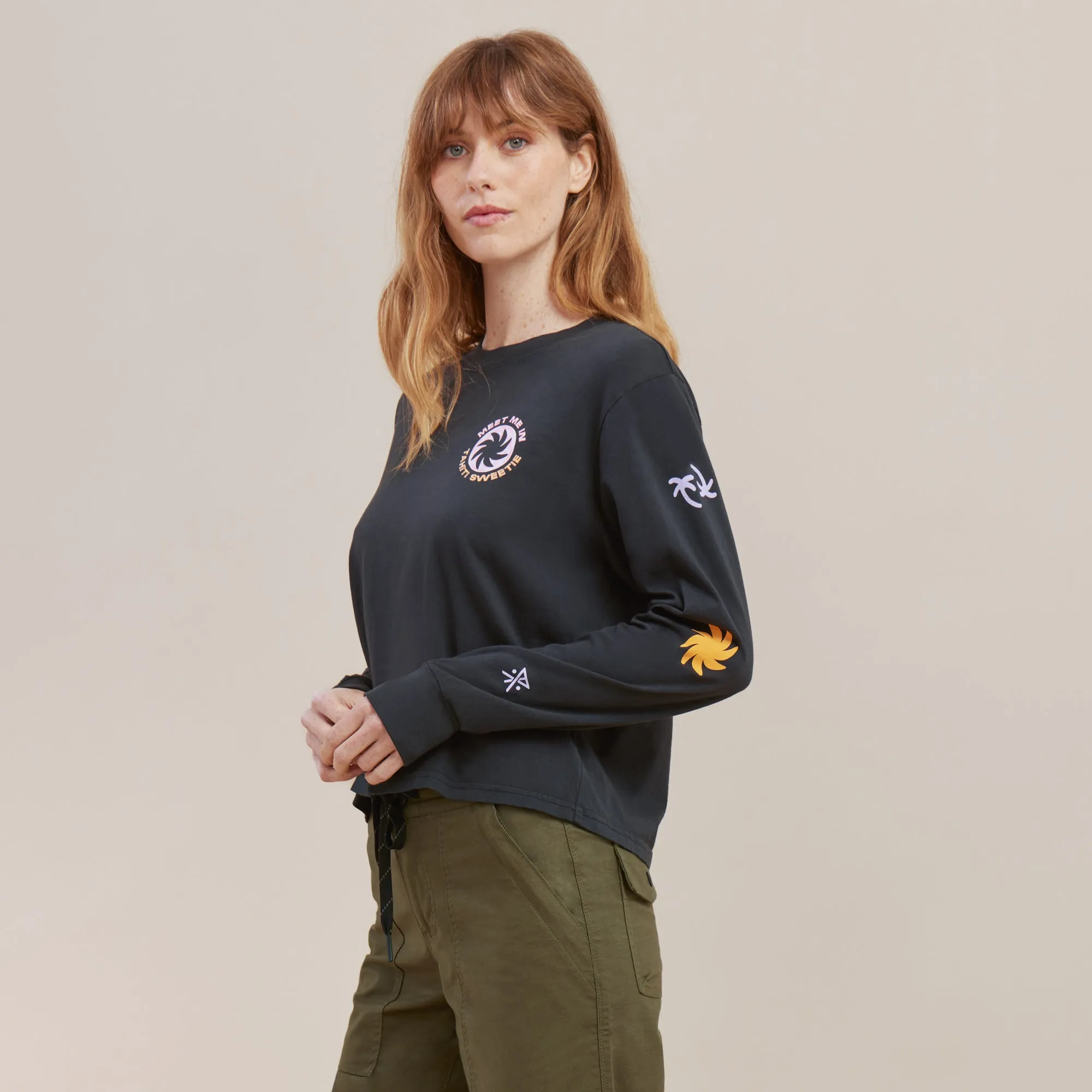 Meet Me In Tahiti Long Sleeve Tee - Black sold by Roark product image thumbnail 4