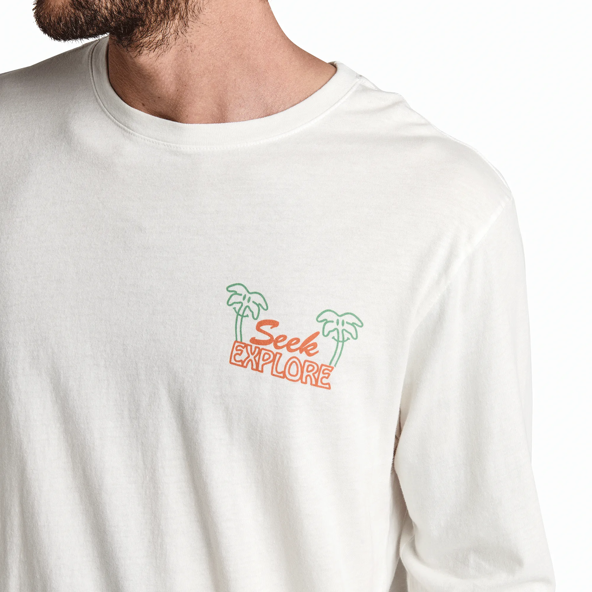 Seek & Explore Staple Long Sleeve Tee - Off White sold by Roark product image thumbnail 5