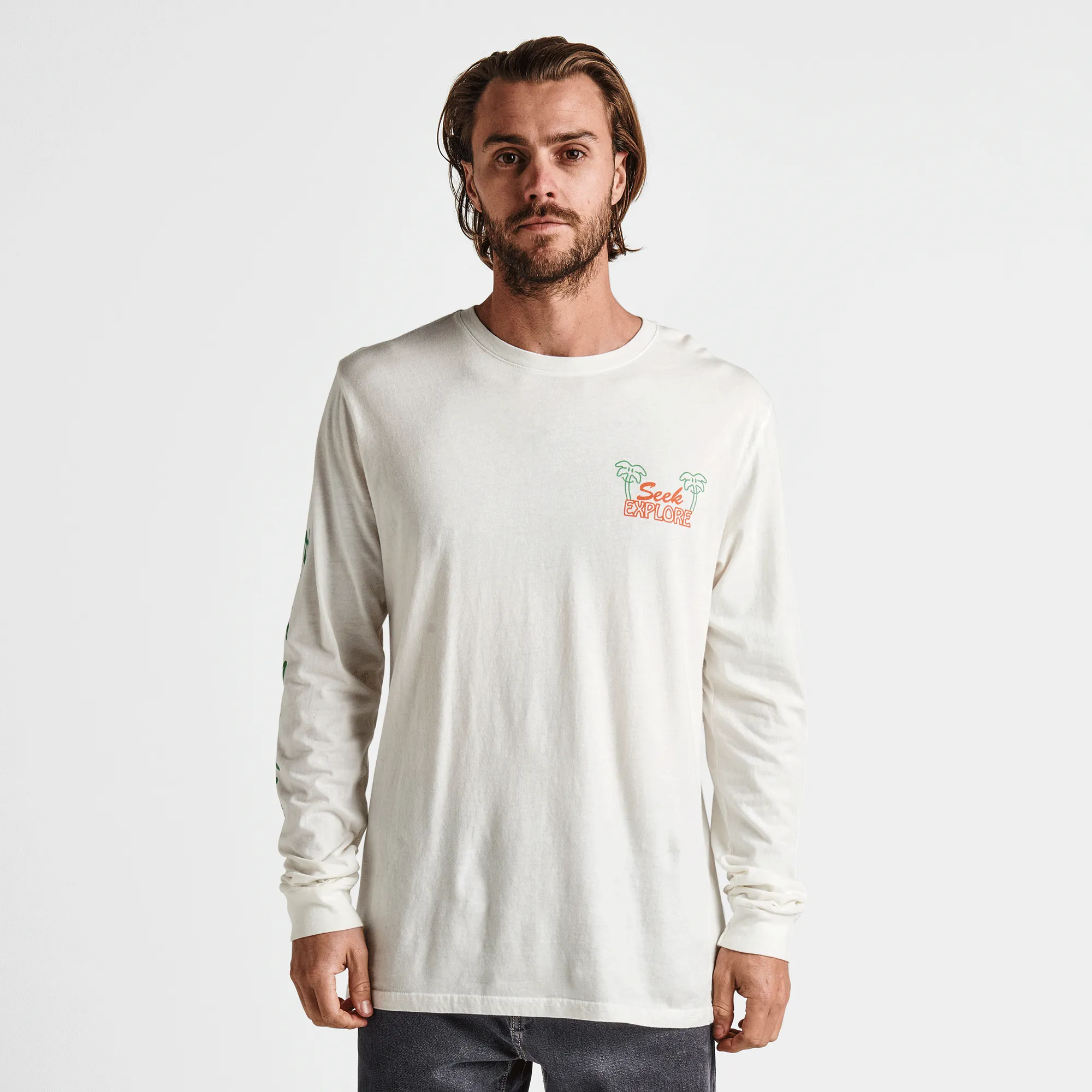 Seek & Explore Staple Long Sleeve Tee - Off White sold by Roark product image thumbnail 2