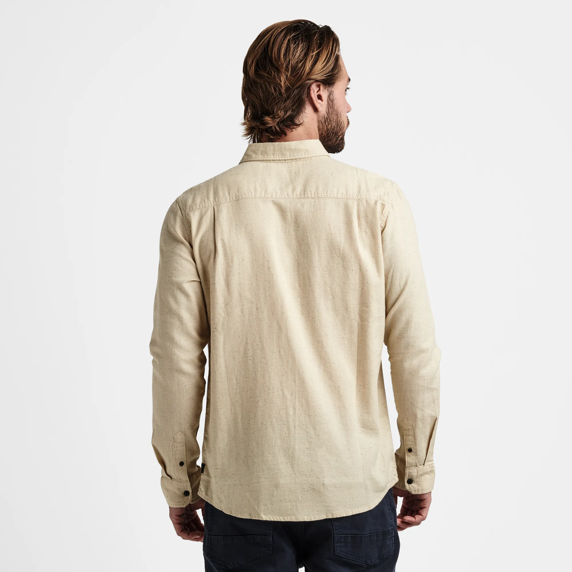 Scholar Long Sleeve Button Up Shirt - Stone sold by Roark product image thumbnail 3