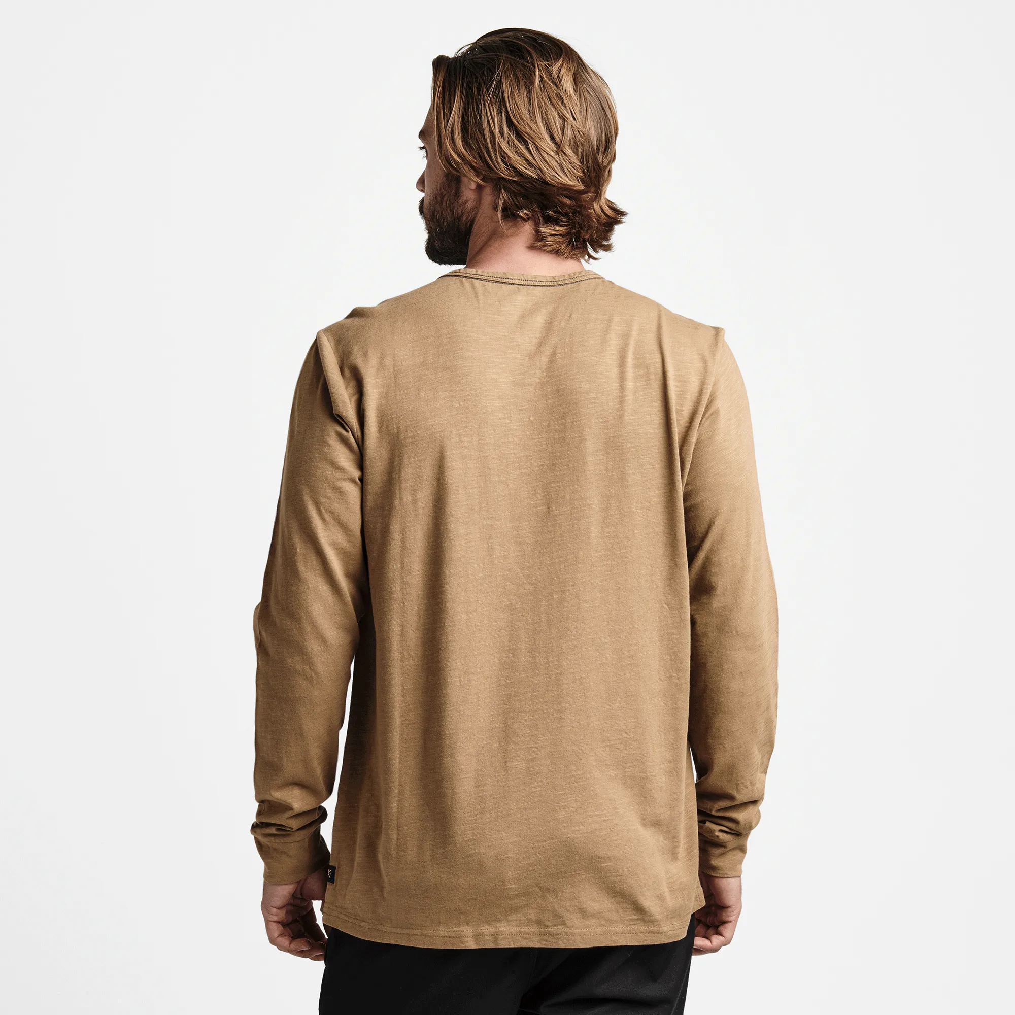 Well Worn Midweight Organic Long Sleeve Tee - Dark Khaki sold by Roark product image thumbnail 3