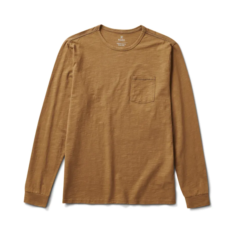 Well Worn Midweight Organic Long Sleeve Tee - Dark Khaki sold by Roark