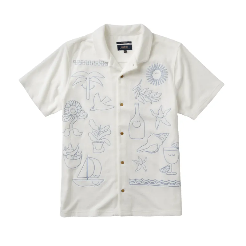 Gonzo Short Sleeve Button Up Shirt - Costa White sold by Roark