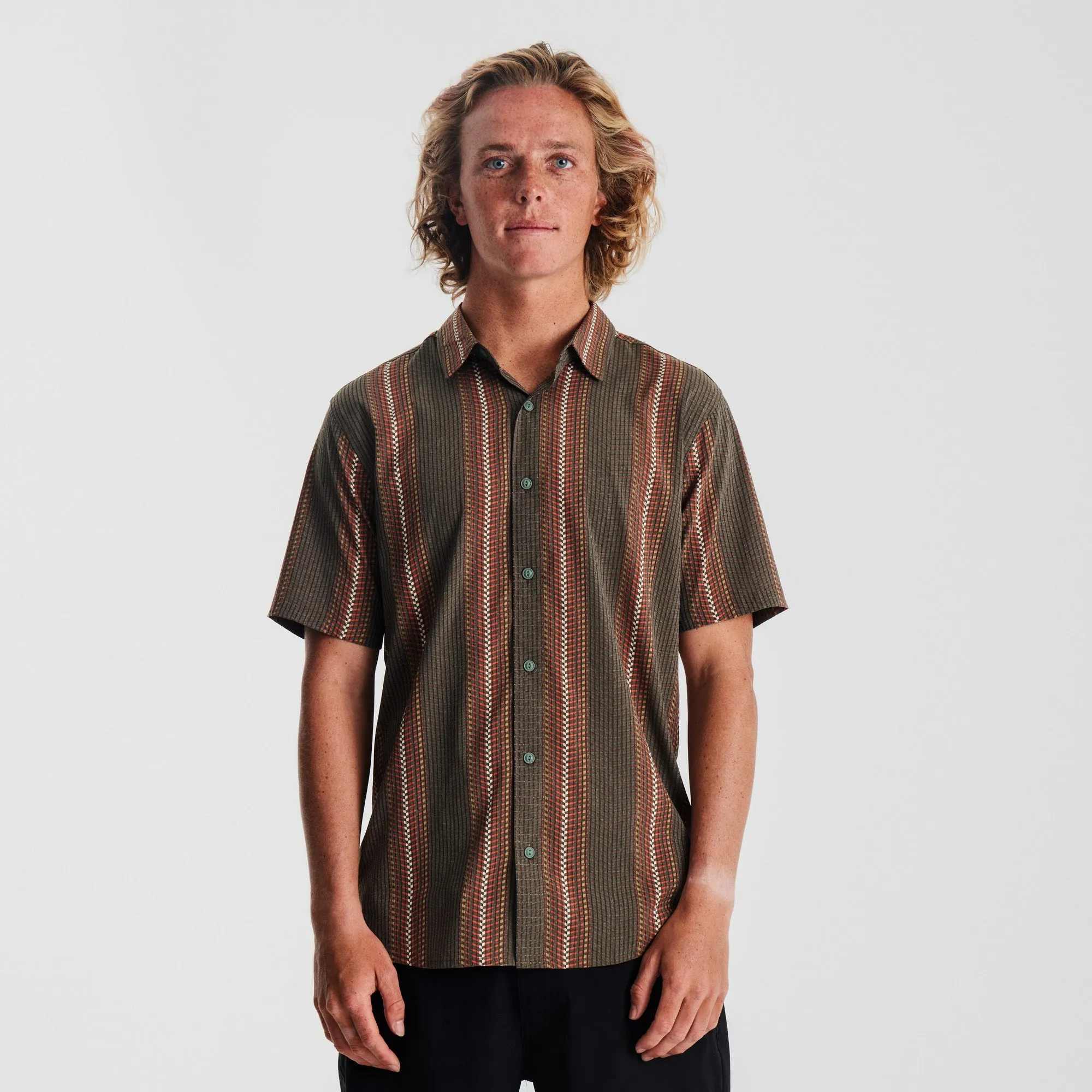 Bless Up Breathable Stretch Shirt - Herringbone Military sold by Roark product image thumbnail 2