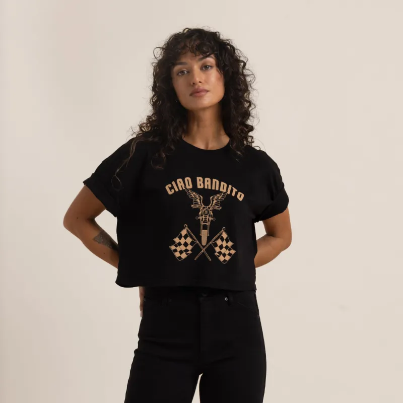 Ciao Cropped Boxy Premium Tee - Black sold by Roark