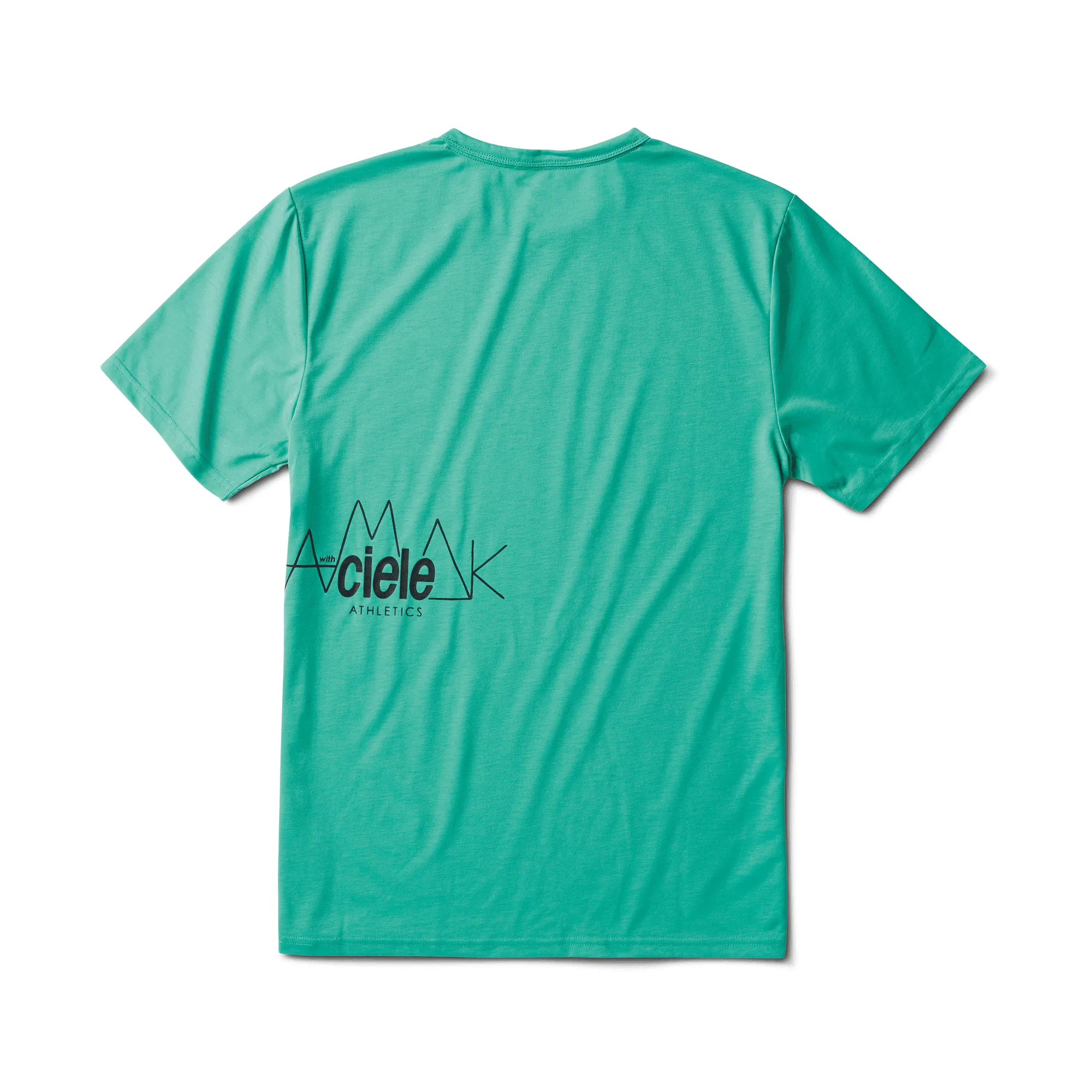 Mathis Short Sleeve Active Tee - Ciele X Run Amok Aqua Green sold by Roark product image thumbnail 5