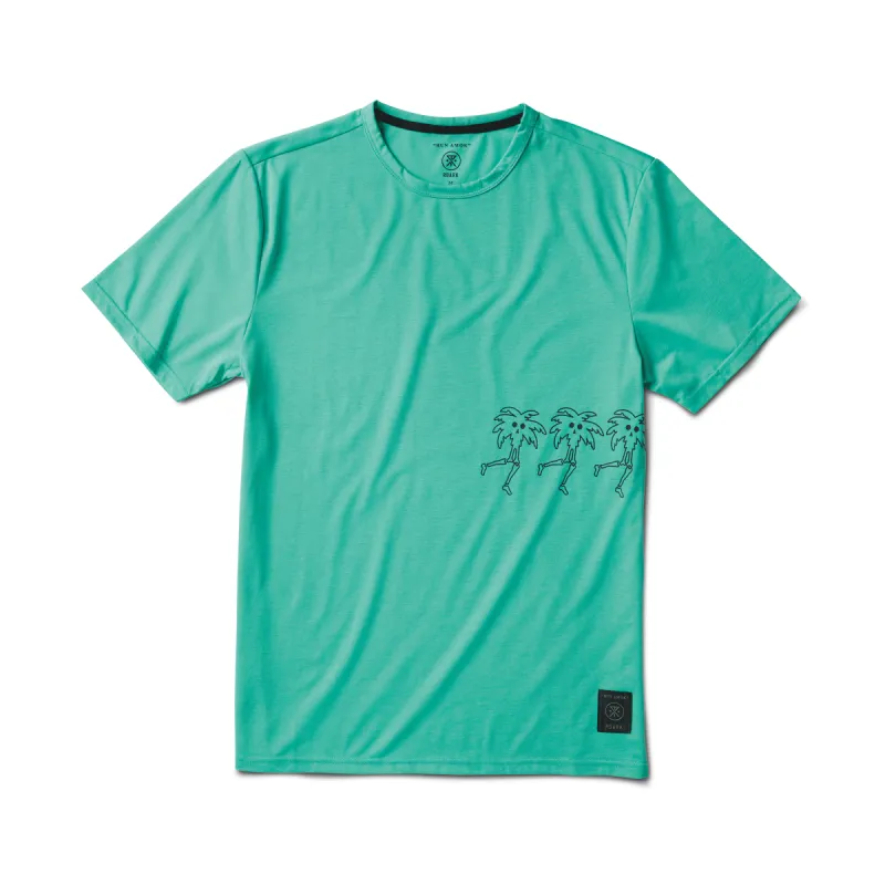 Mathis Short Sleeve Active Tee - Ciele X Run Amok Aqua Green sold by Roark