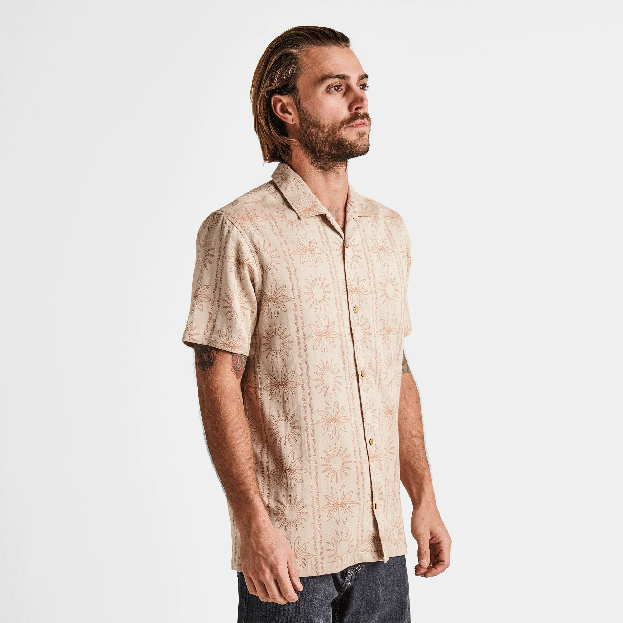 Gonzo Short Sleeve Button Up Shirt - Bone sold by Roark product image thumbnail 3