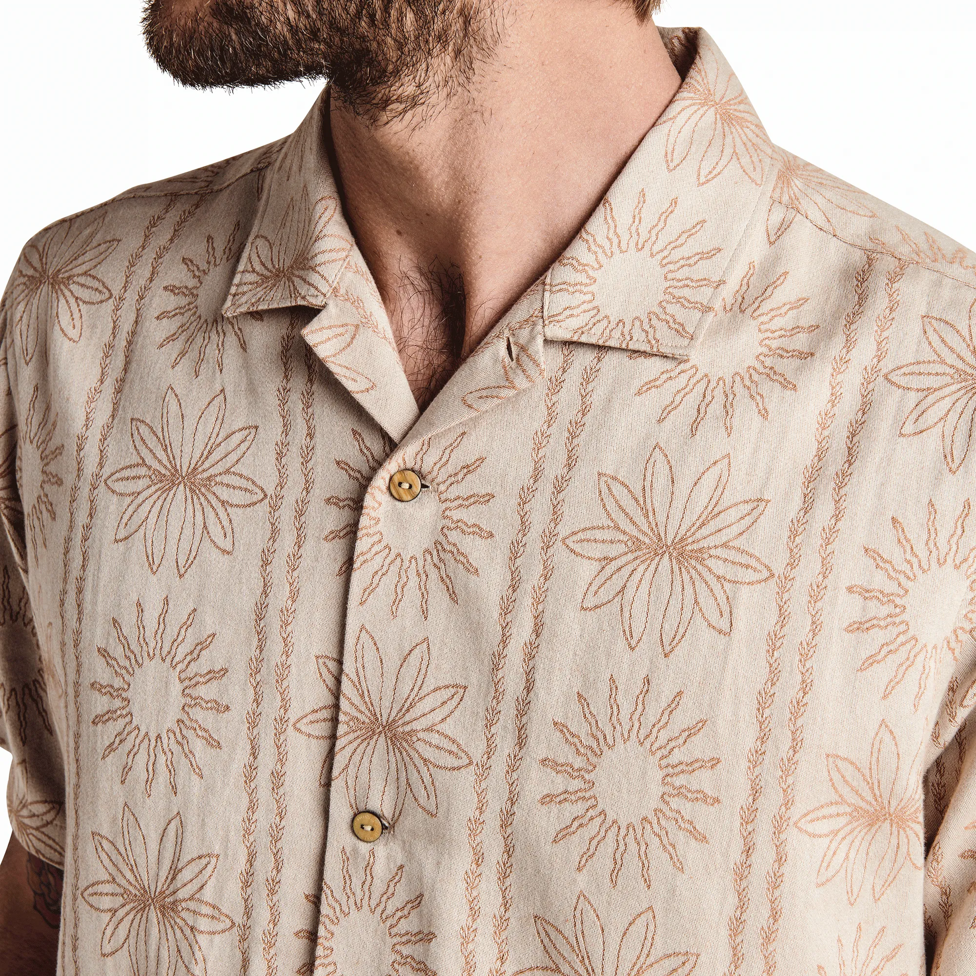 Gonzo Short Sleeve Button Up Shirt - Bone sold by Roark product image thumbnail 5