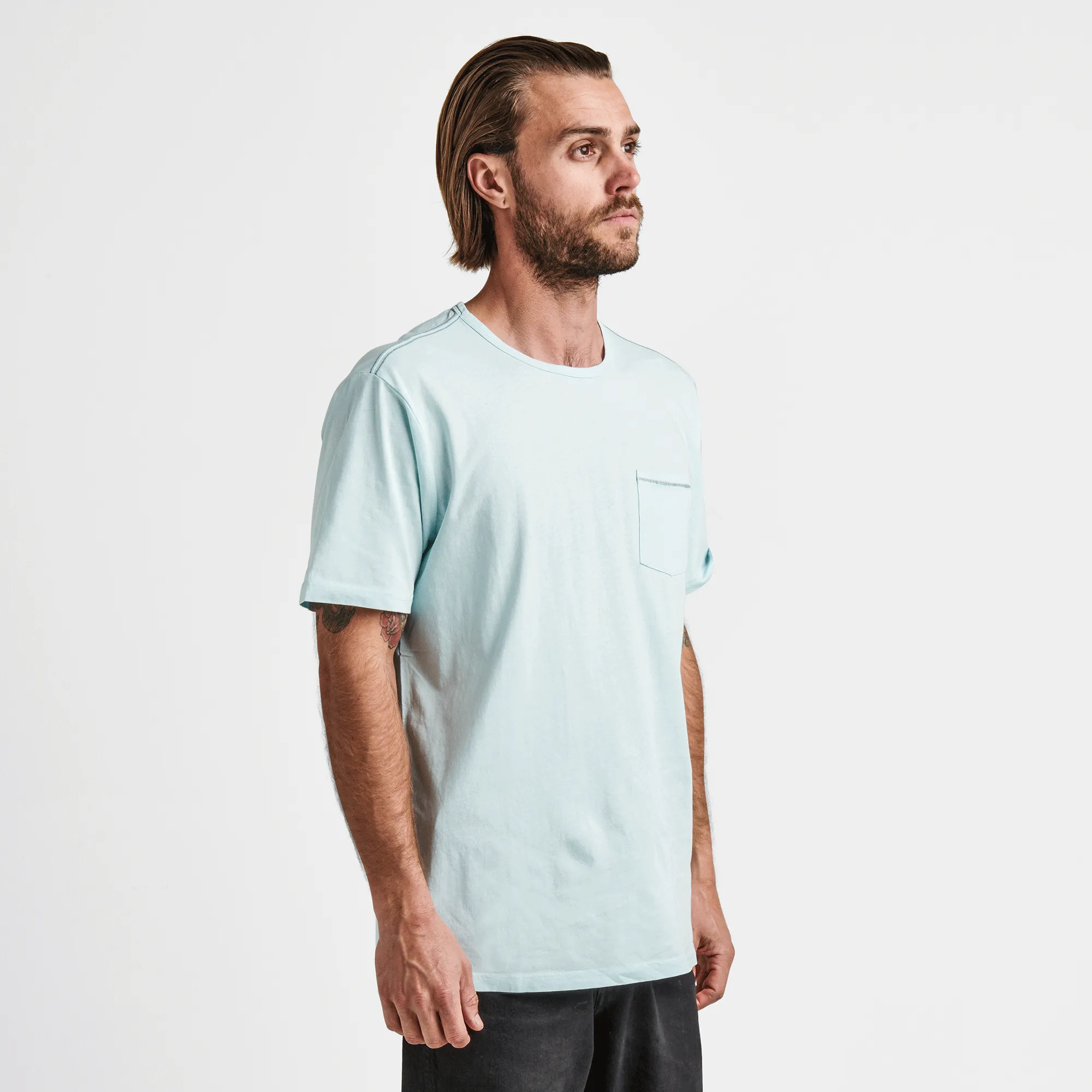 Well Worn Light Organic Short Sleeve Tee - Sky Blue sold by Roark product image thumbnail 4