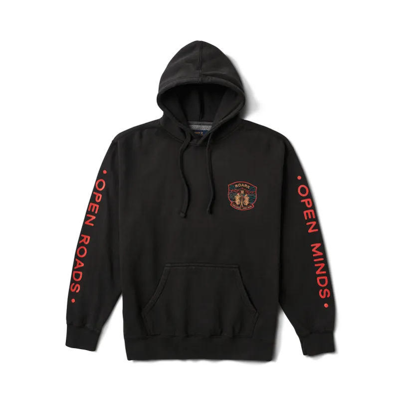 Open Roads Open Minds Hoodie Hoodie - Black sold by Roark