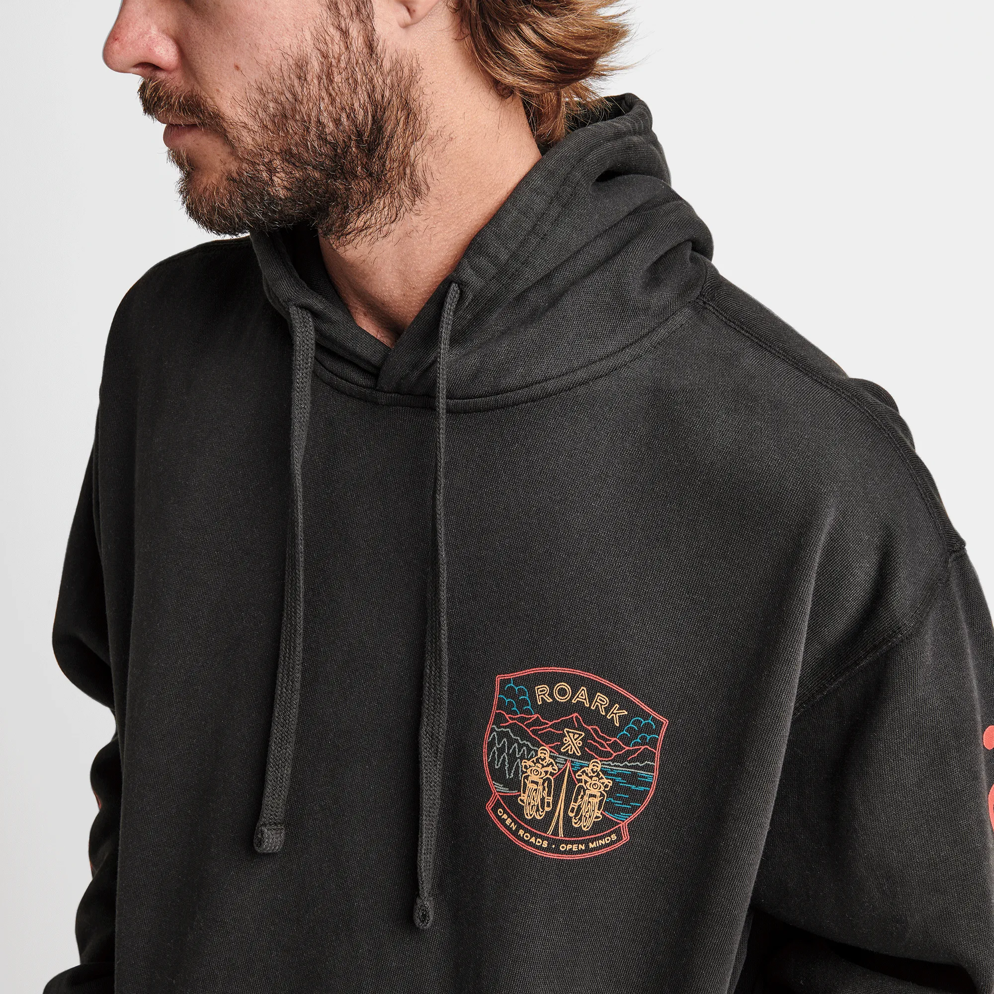 Open Roads Open Minds Hoodie Hoodie - Black sold by Roark product image thumbnail 5
