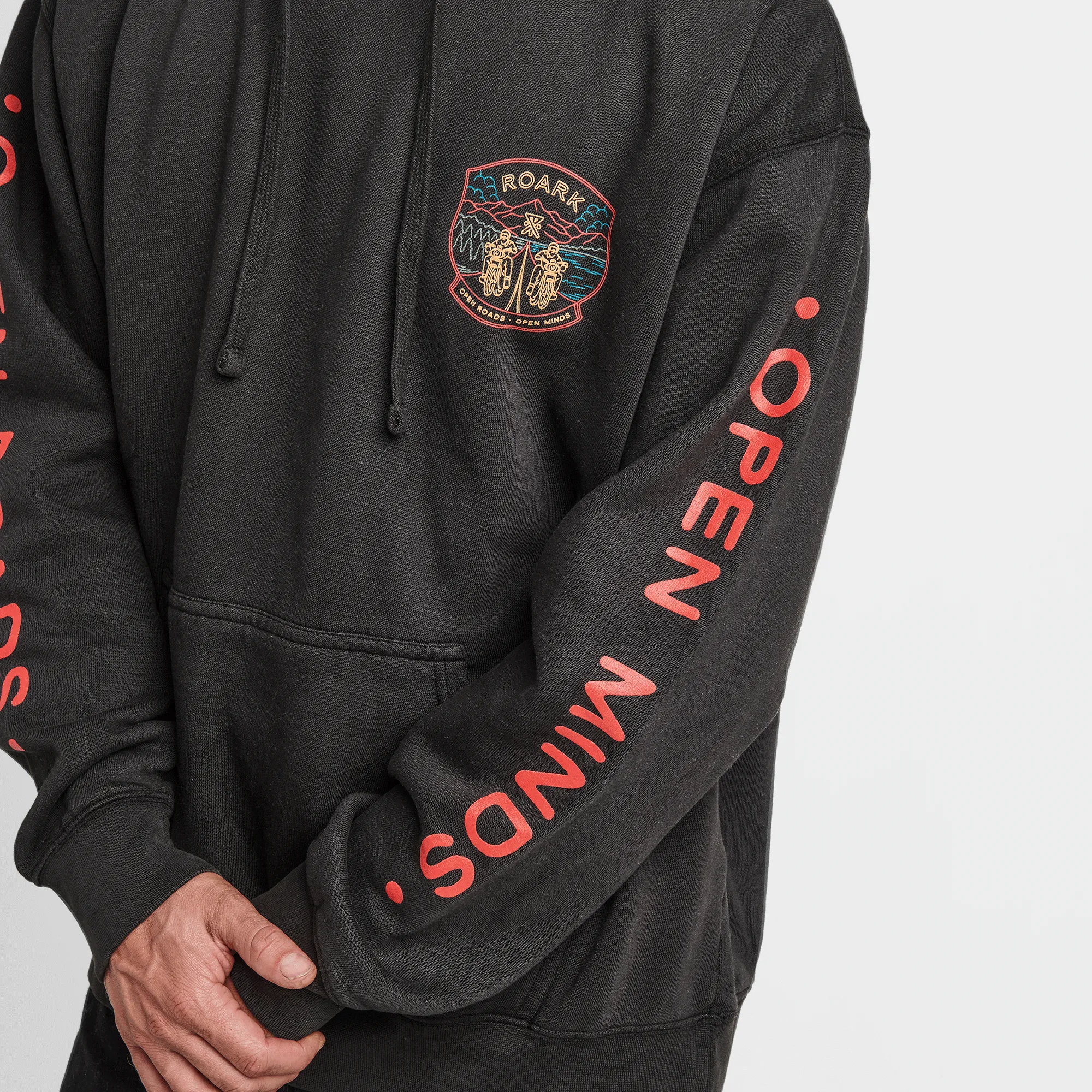 Open Roads Open Minds Hoodie Hoodie - Black sold by Roark product image thumbnail 4