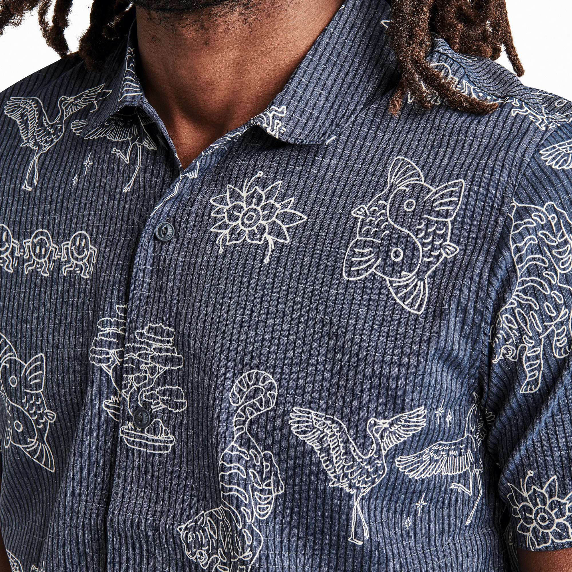Bless Up Trail Button Up Shirt - Dark Navy sold by Roark product image thumbnail 5