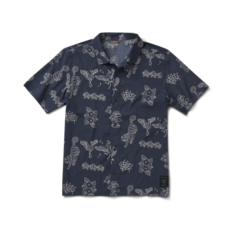 Bless Up Trail Button Up Shirt - Dark Navy sold by Roark