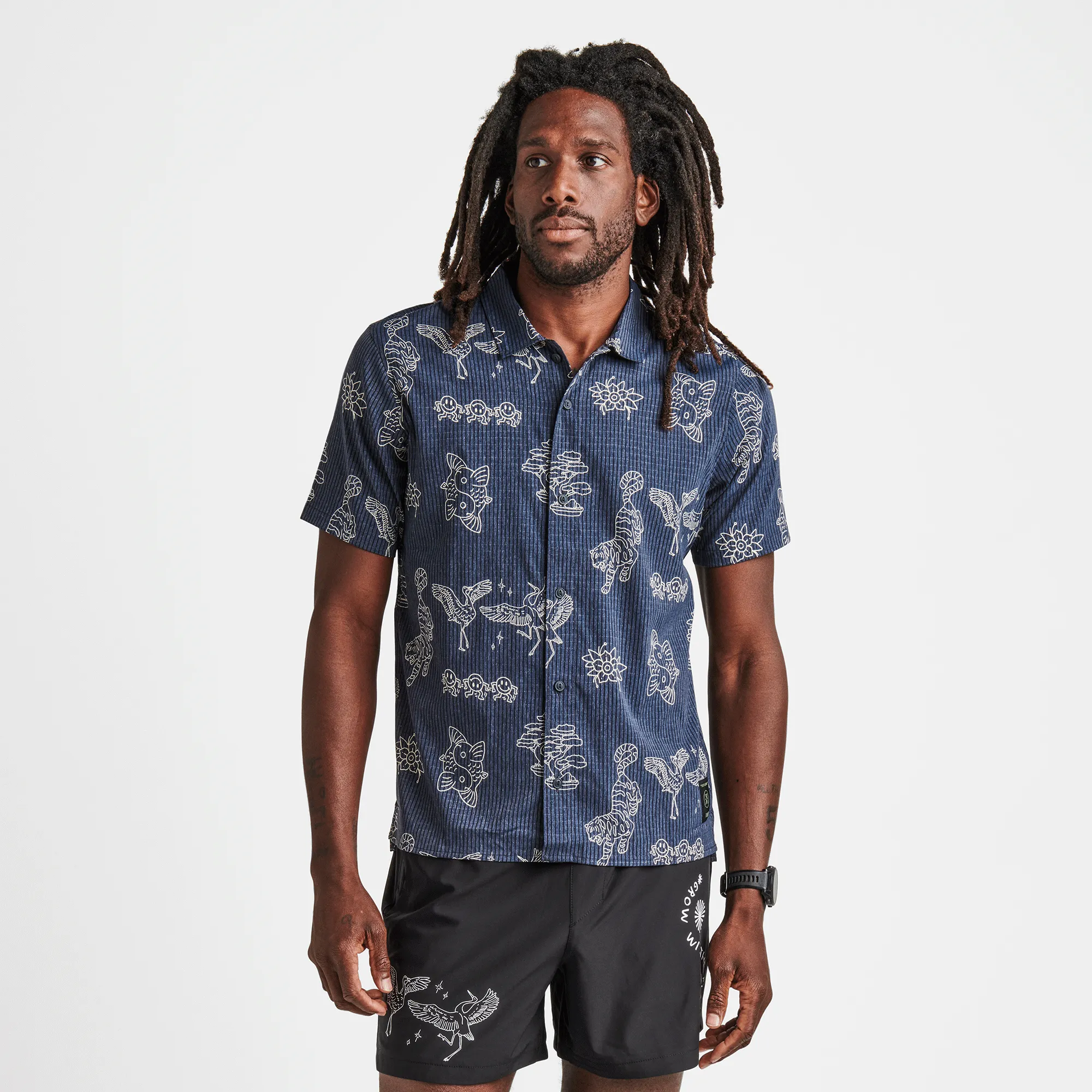 Bless Up Trail Button Up Shirt - Dark Navy sold by Roark product image thumbnail 2