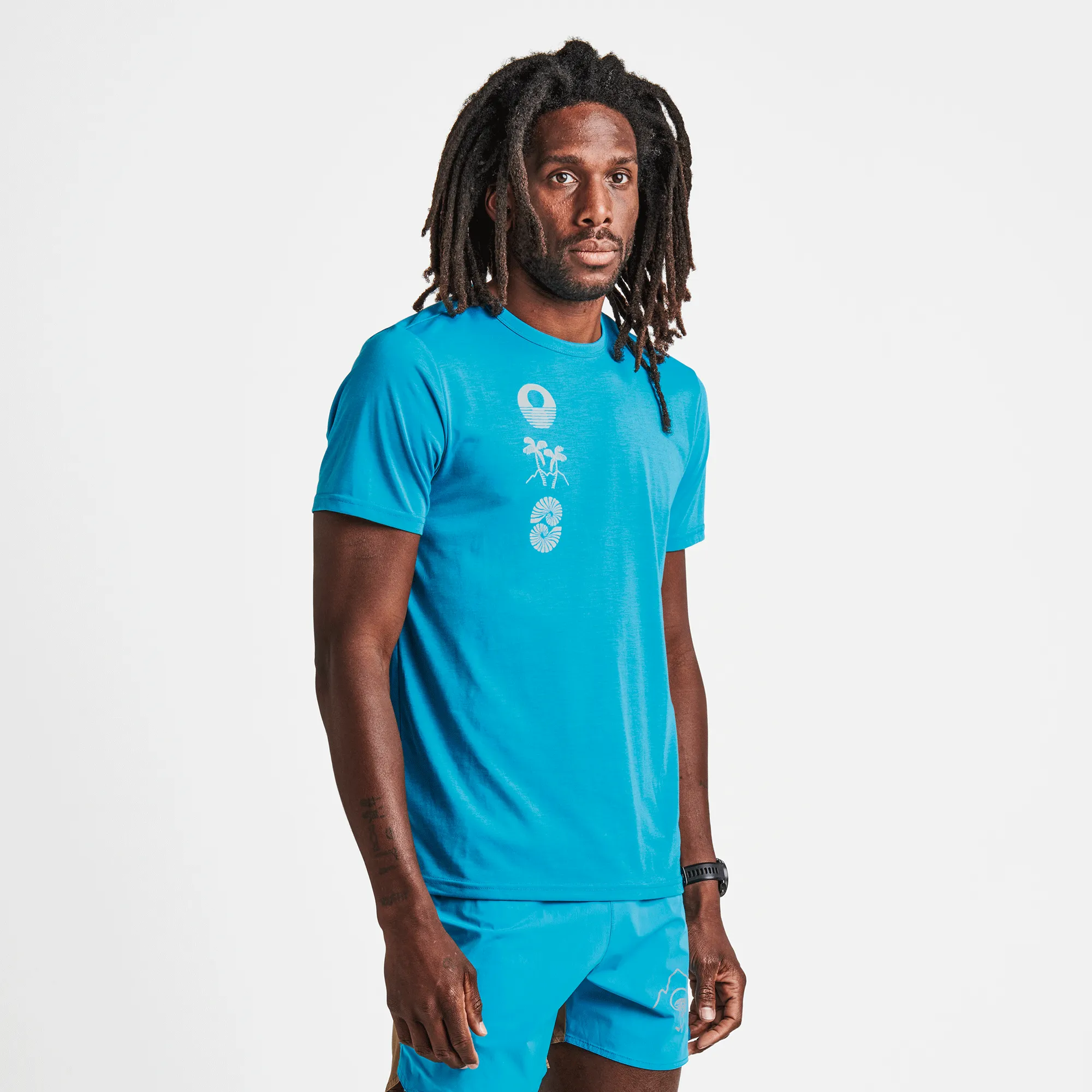 Mathis Tuned Out Short Sleeve Tee - Turquoise sold by Roark product image thumbnail 4