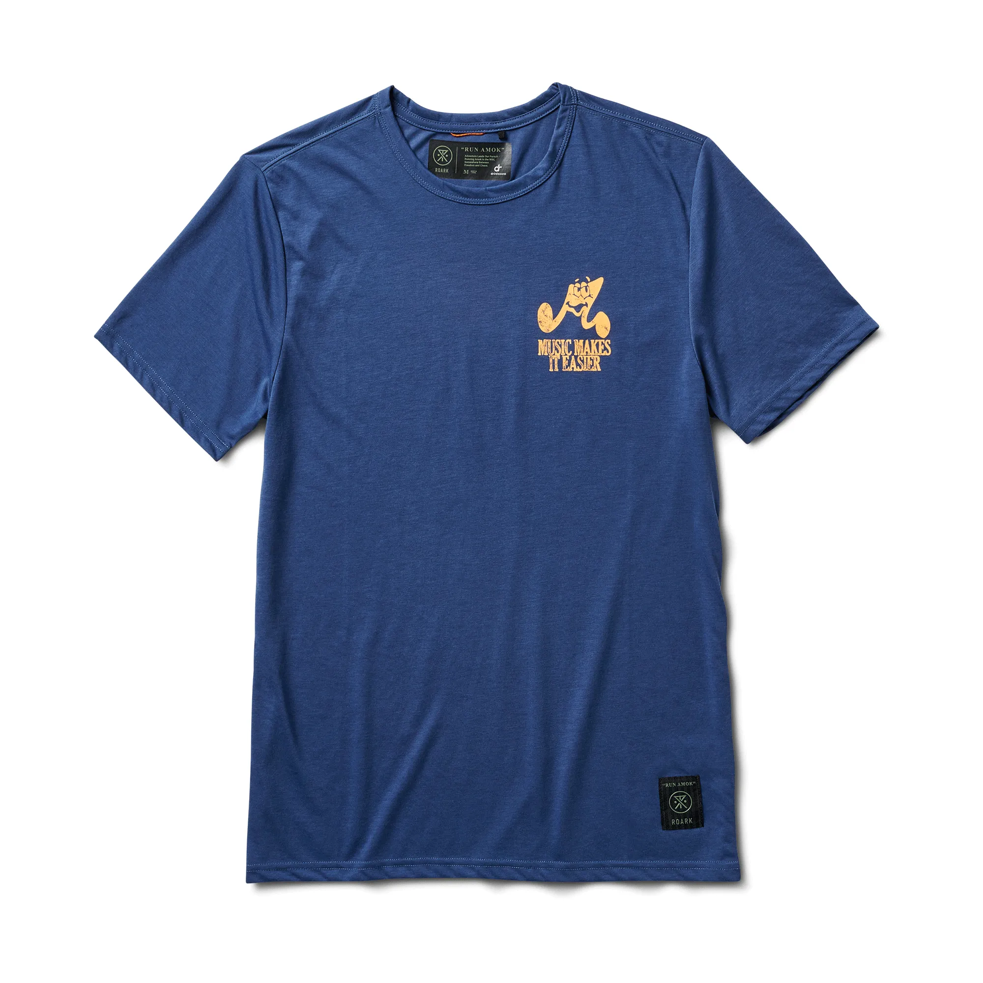 Mathis Soundtrack Short Sleeve Tee - Denim Blue sold by Roark