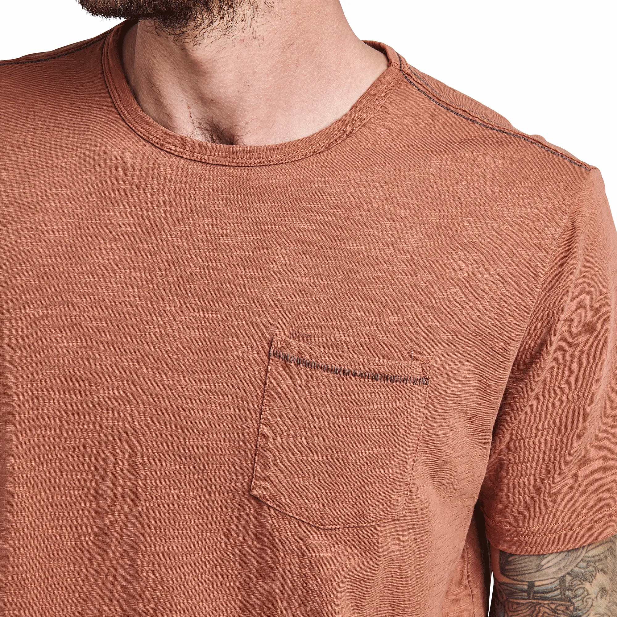 Well Worn Midweight Organic Short Sleeve Tee - Russet sold by Roark product image thumbnail 5
