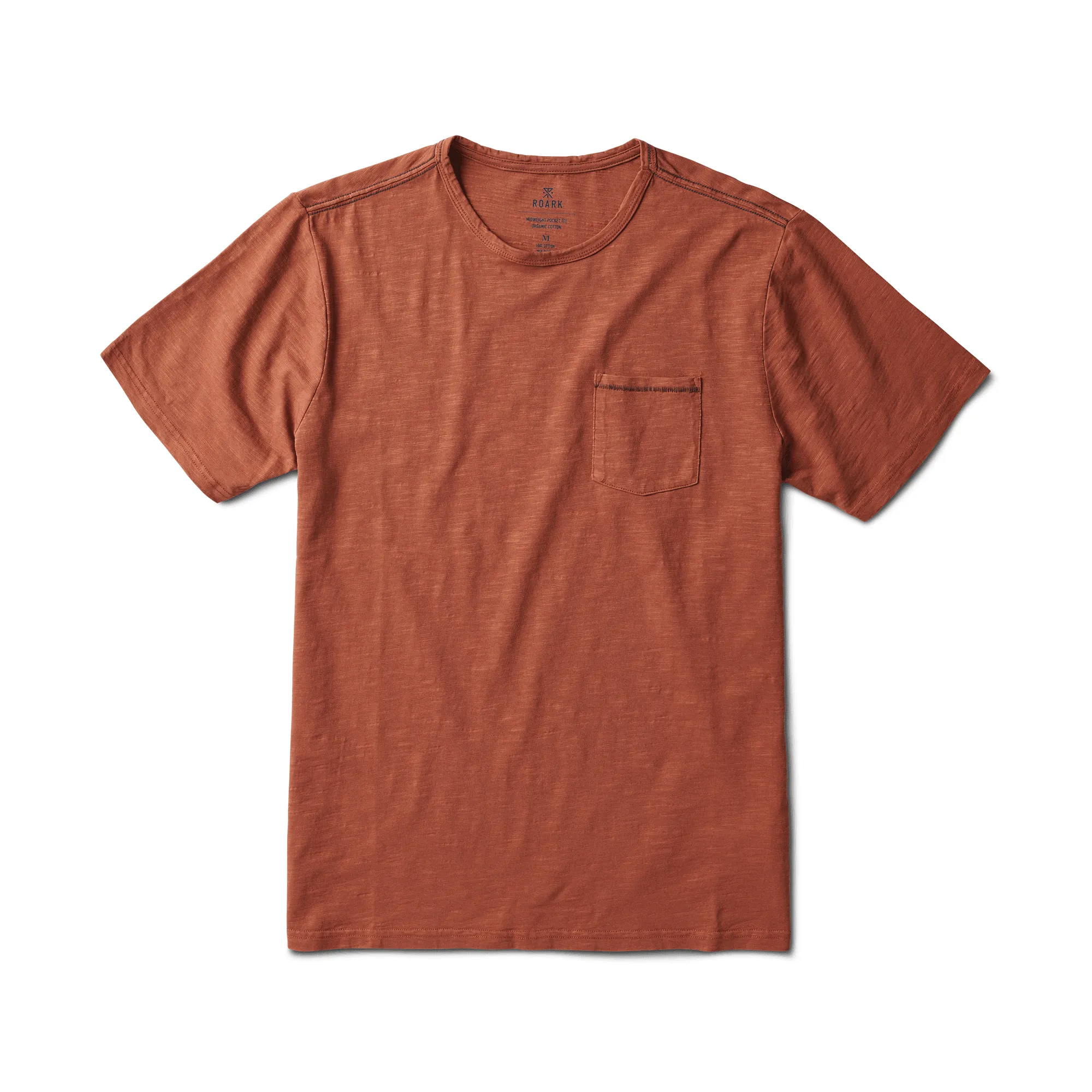 Well Worn Midweight Organic Short Sleeve Tee - Russet sold by Roark