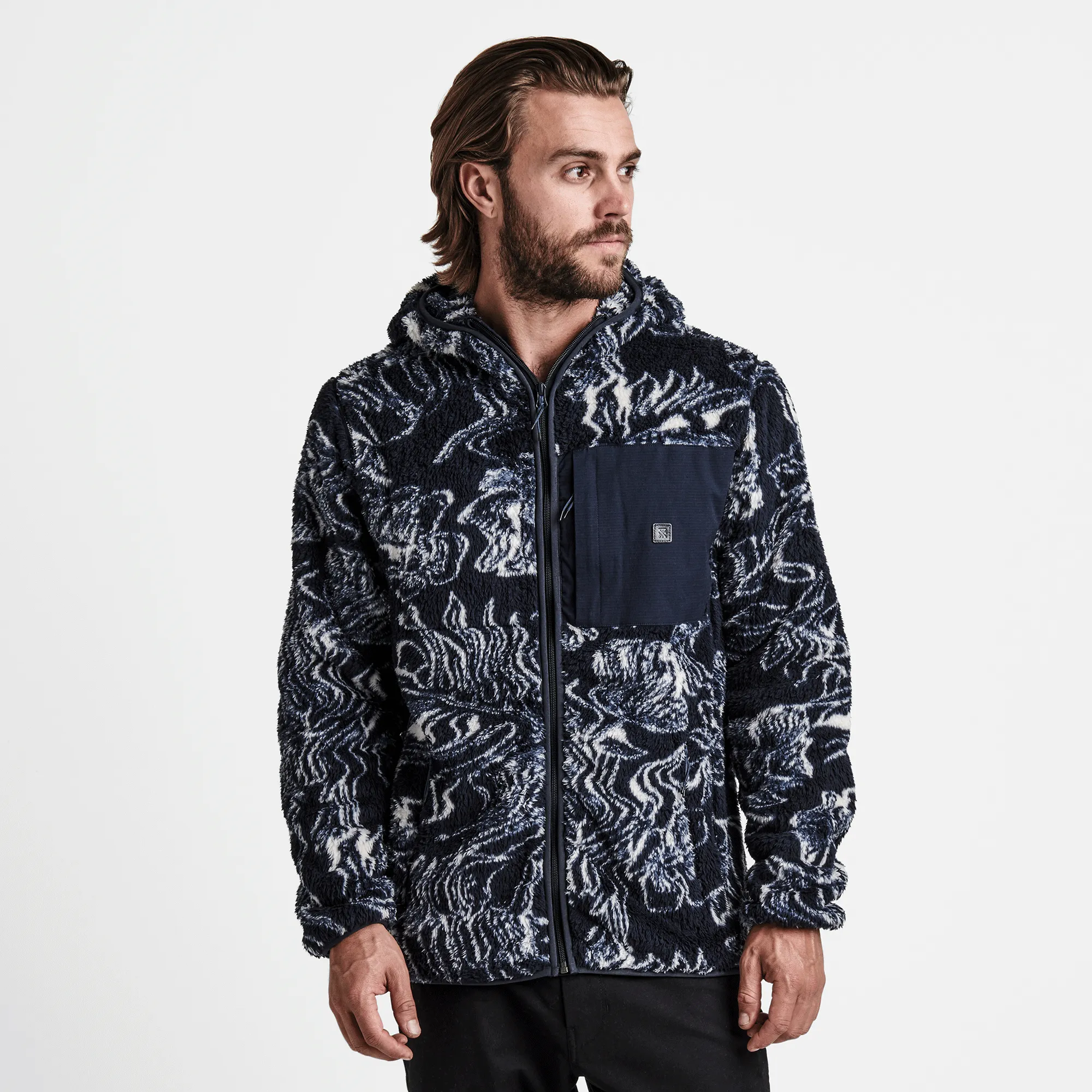 Rambler Fleece Hoodie - Dark Navy sold by Roark product image thumbnail 2