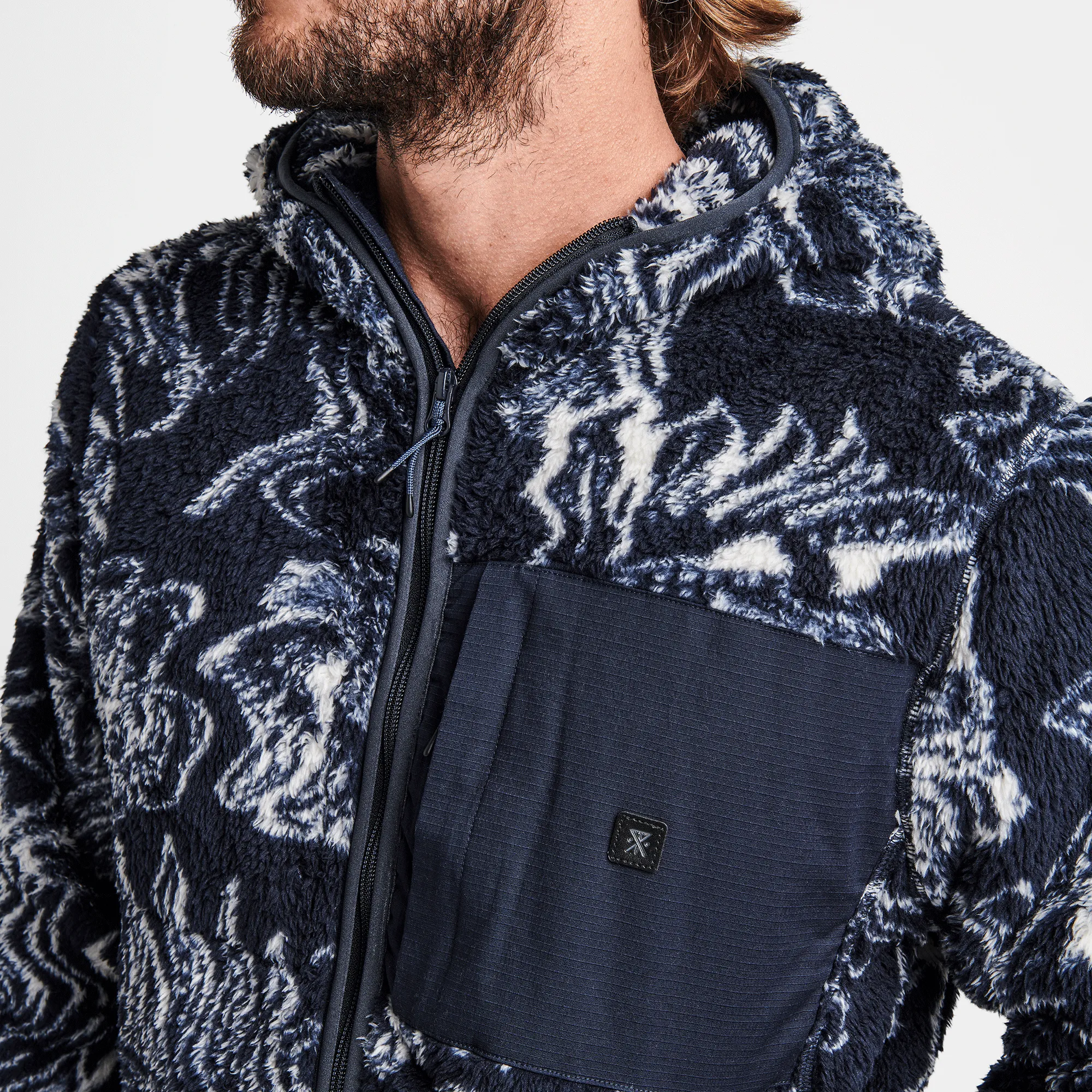 Rambler Fleece Hoodie - Dark Navy sold by Roark product image thumbnail 4