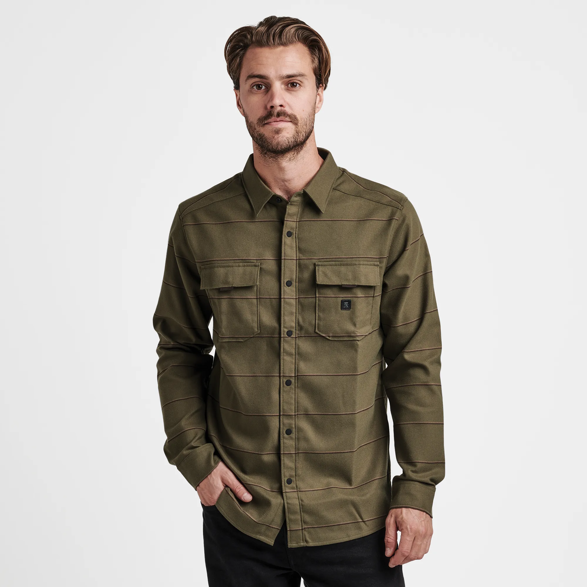 Diablo Long Sleeve Flannel - Military 2 sold by Roark product image thumbnail 2