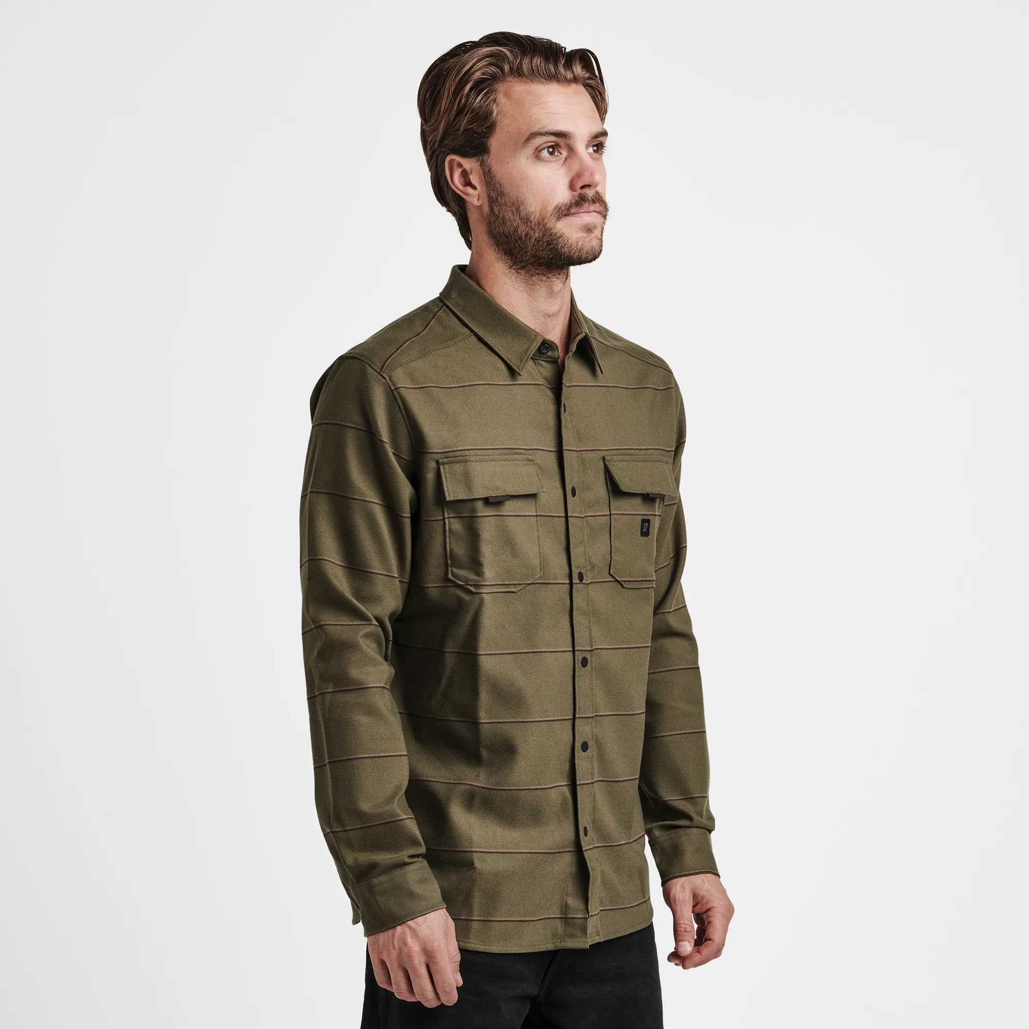 Diablo Long Sleeve Flannel - Military 2 sold by Roark product image thumbnail 5