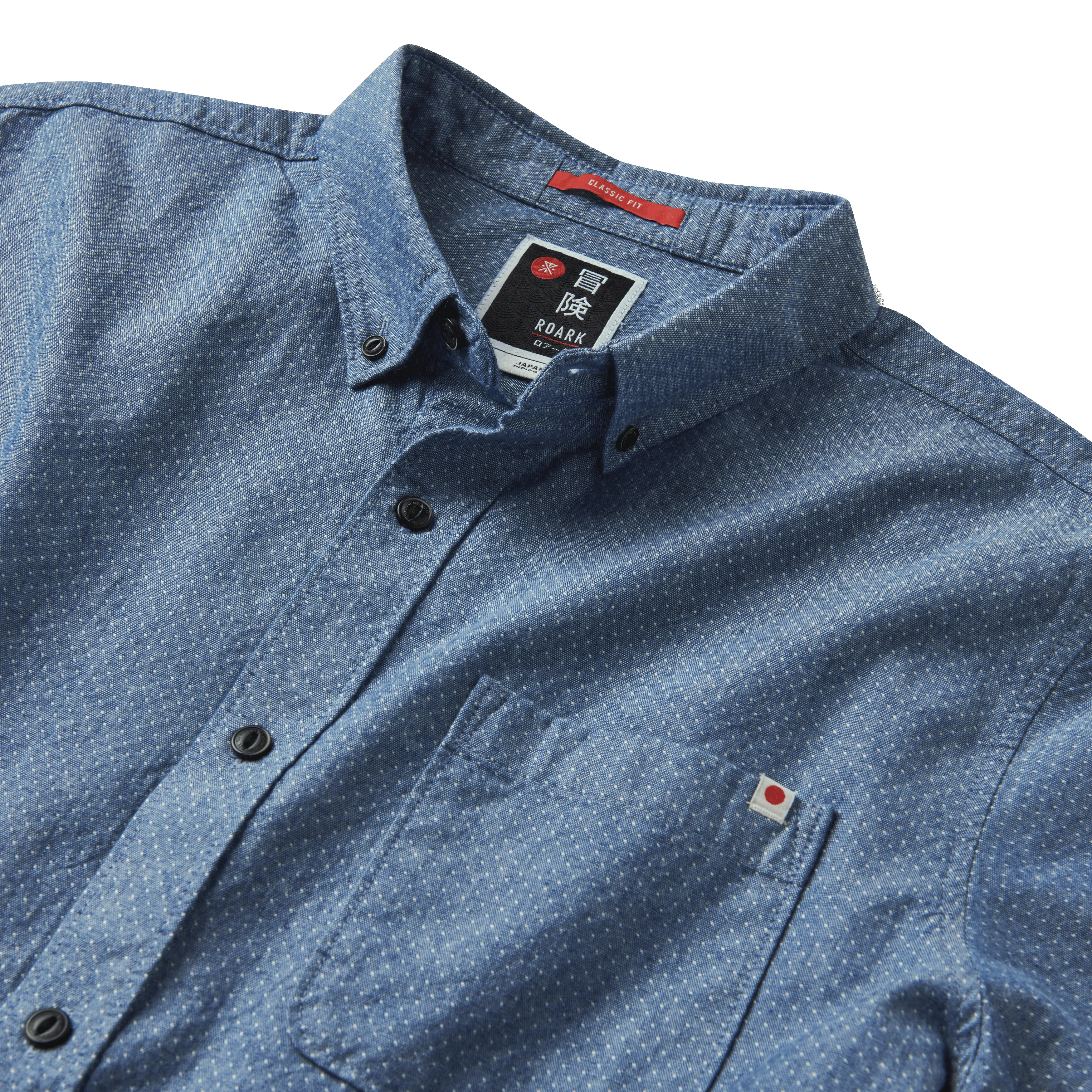 Scholar Aizome Chambray Button Up Shirt - Indigo sold by Roark product image thumbnail 3