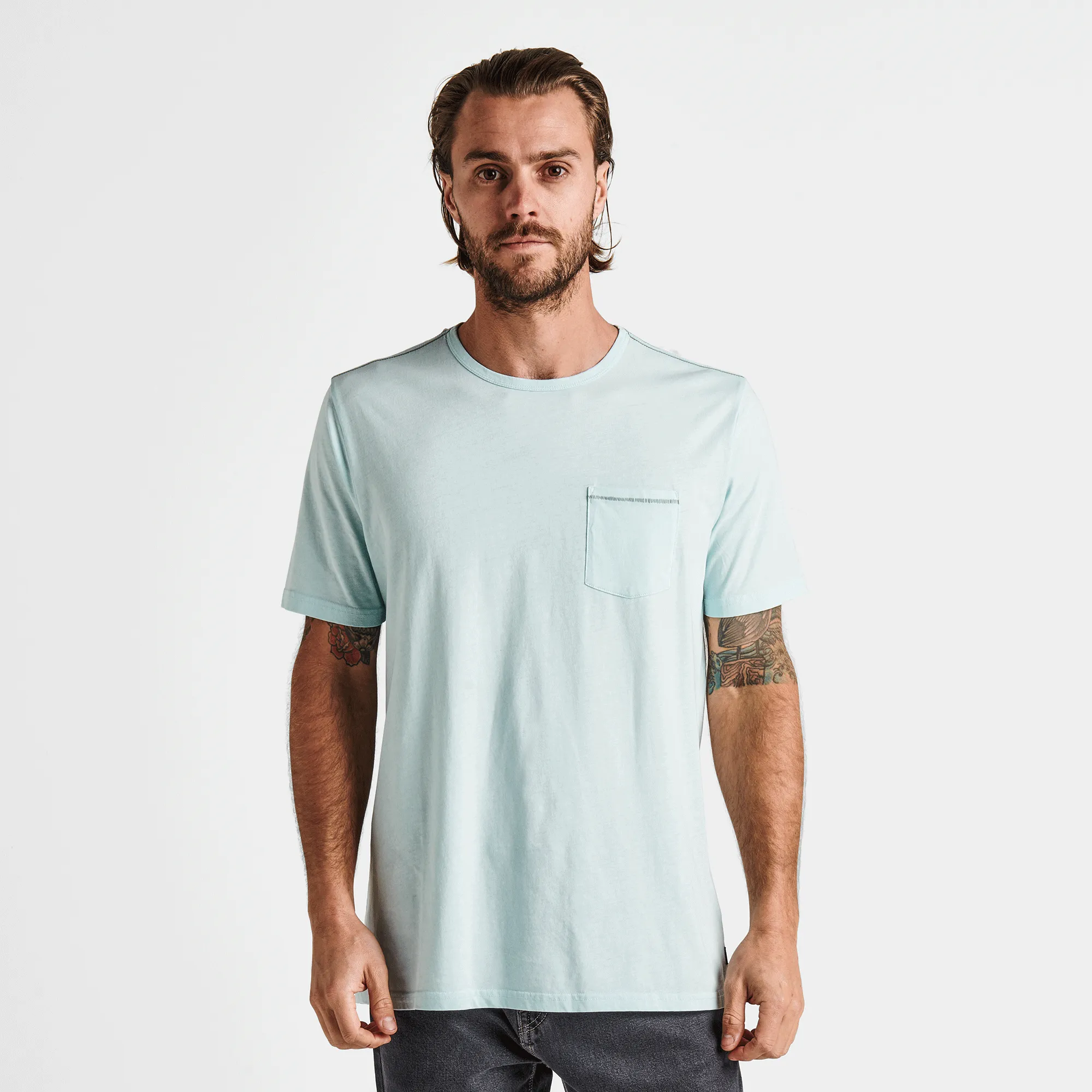 Well Worn Light Organic Short Sleeve Tee - Light Blue sold by Roark product image thumbnail 2