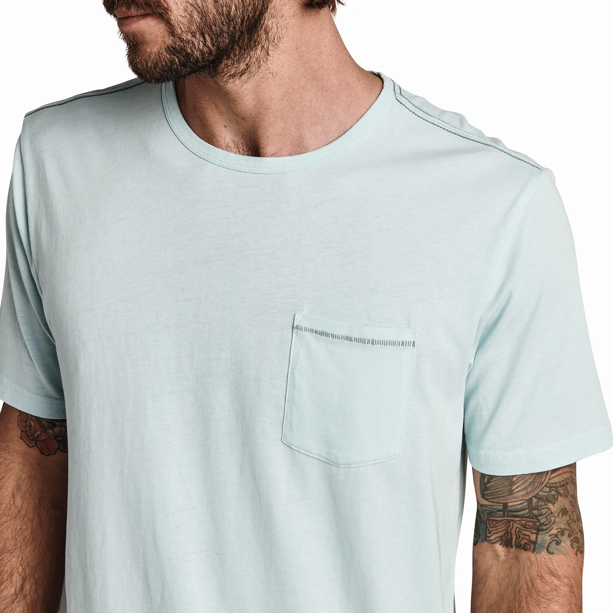 Well Worn Light Organic Short Sleeve Tee - Light Blue sold by Roark product image thumbnail 4