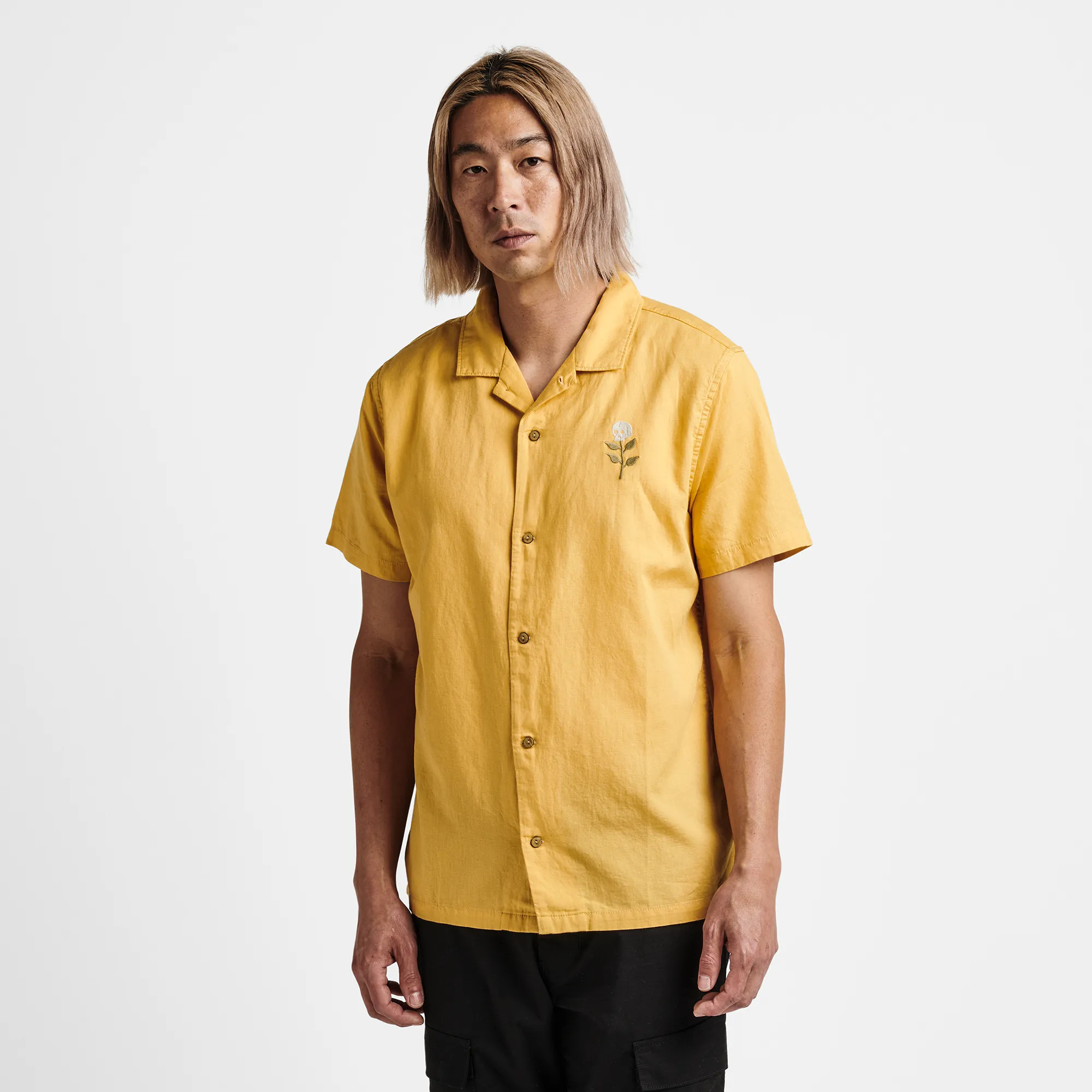 Gonzo Short Sleeve Button Up Shirt - Dusty Gold Kampai sold by Roark product image thumbnail 4