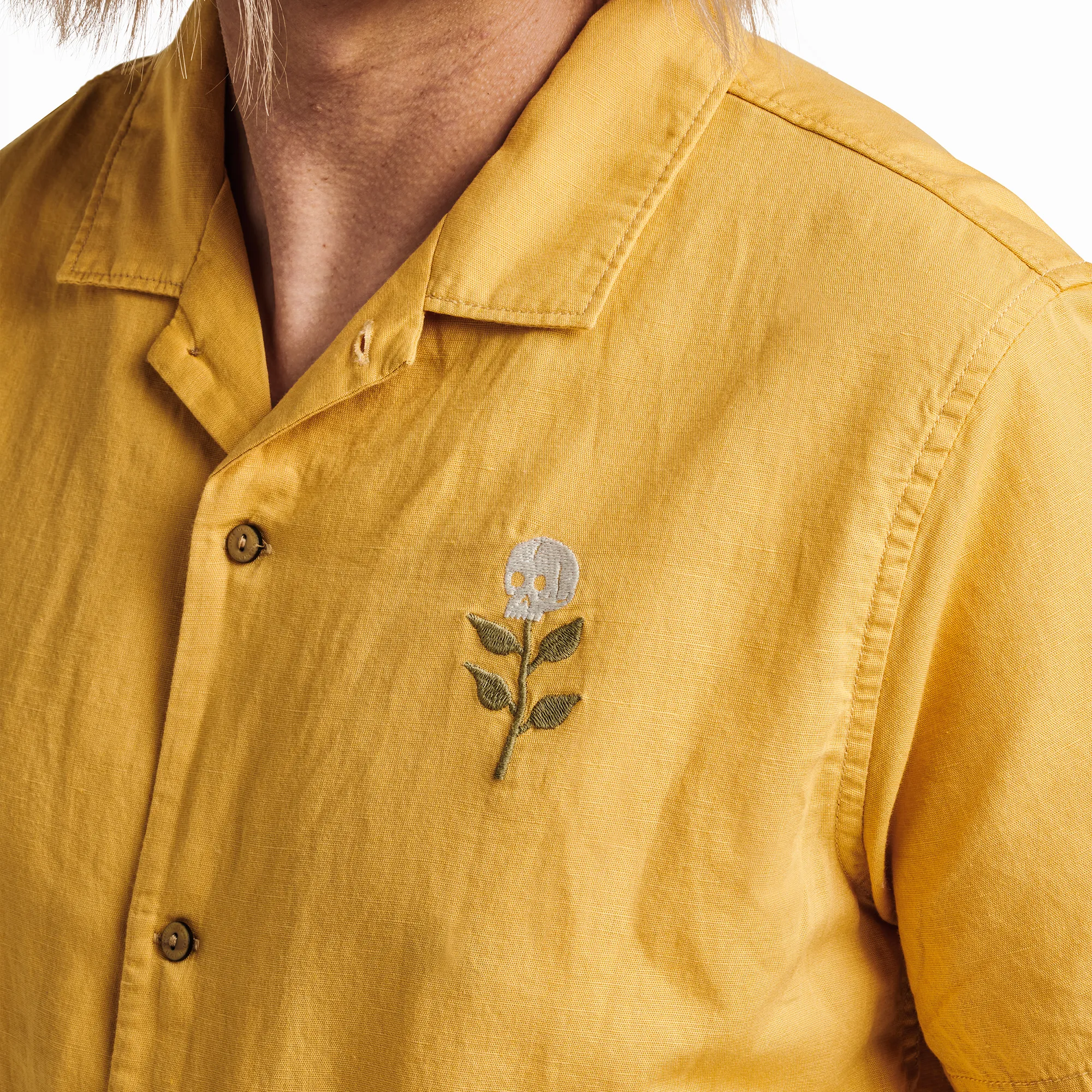 Gonzo Short Sleeve Button Up Shirt - Dusty Gold Kampai sold by Roark product image thumbnail 5