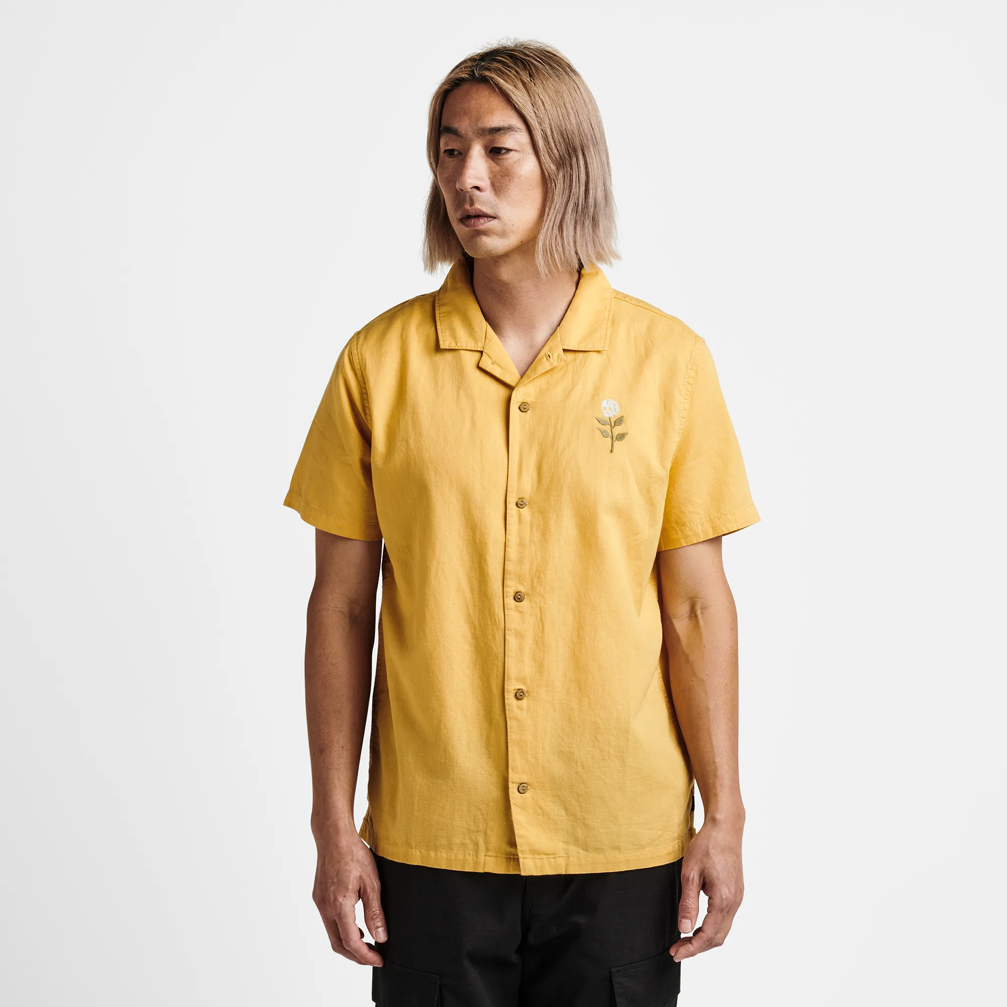 Gonzo Short Sleeve Button Up Shirt - Dusty Gold Kampai sold by Roark product image thumbnail 2