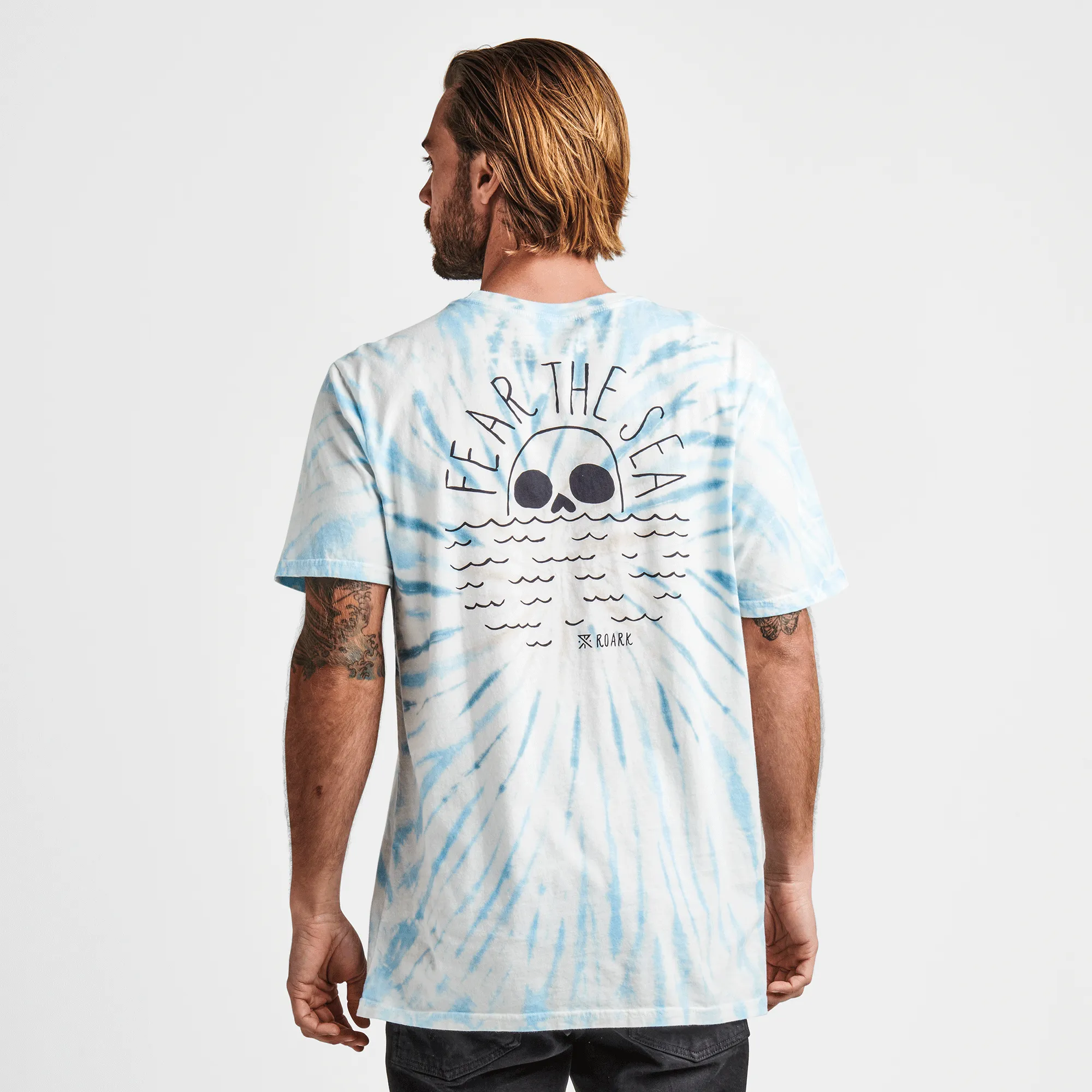 Fear The Sea Tie Dye Wash Premium Tee - Light Blue sold by Roark product image thumbnail 3
