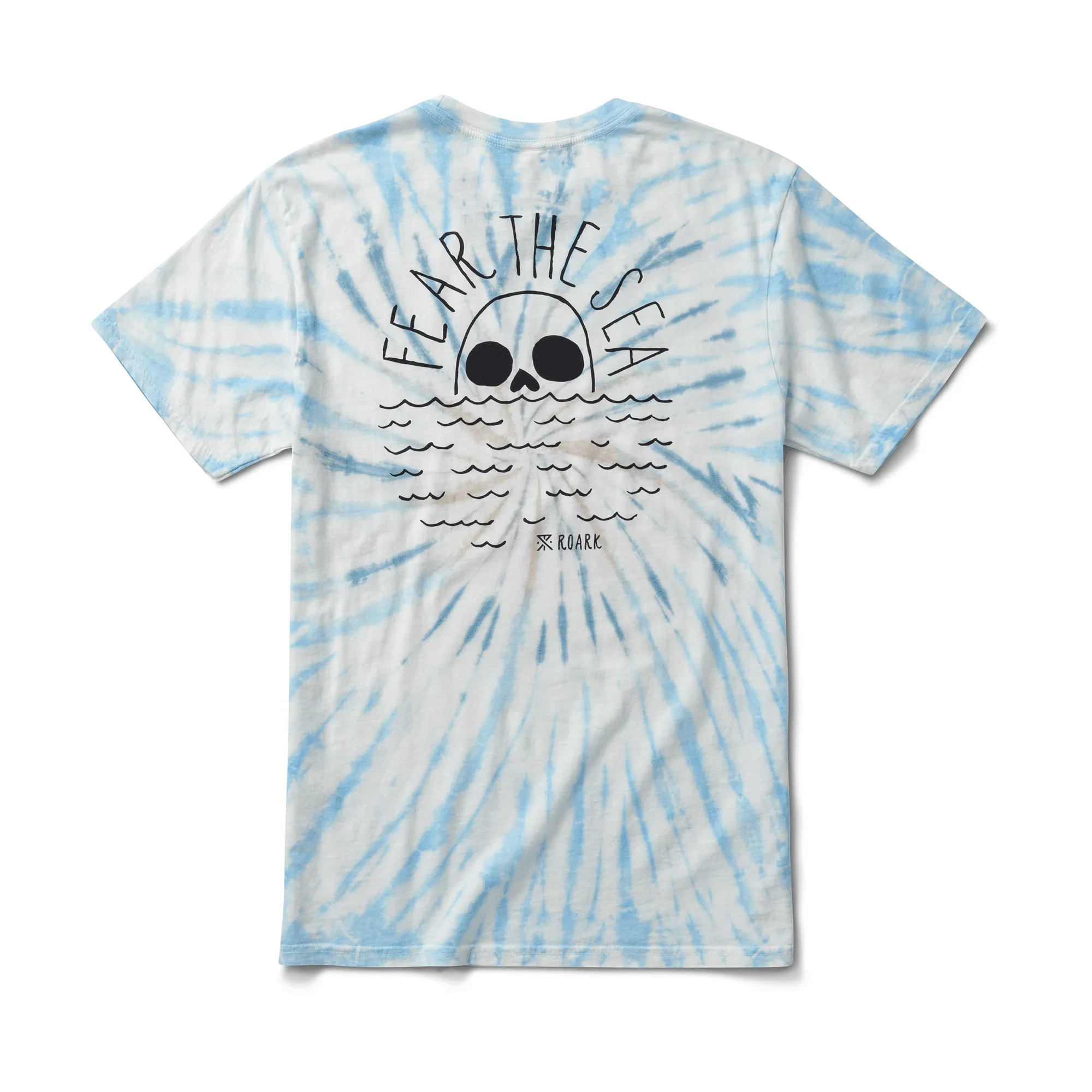 Fear The Sea Tie Dye Wash Premium Tee - Light Blue sold by Roark