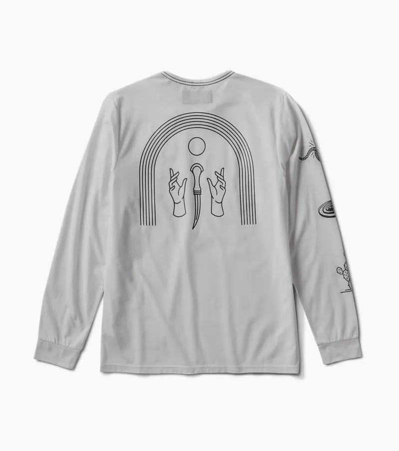 Mathis Long Sleeve Active Tee - Grey sold by Roark