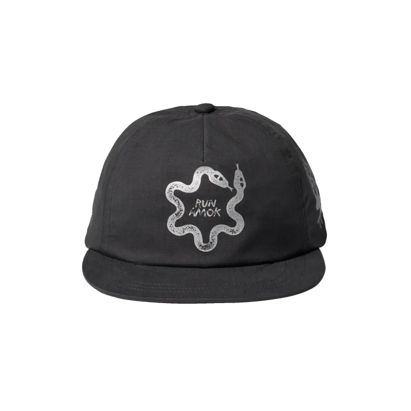 Run ǀ Active 5 Panel Snapback Hat - Black sold by Roark