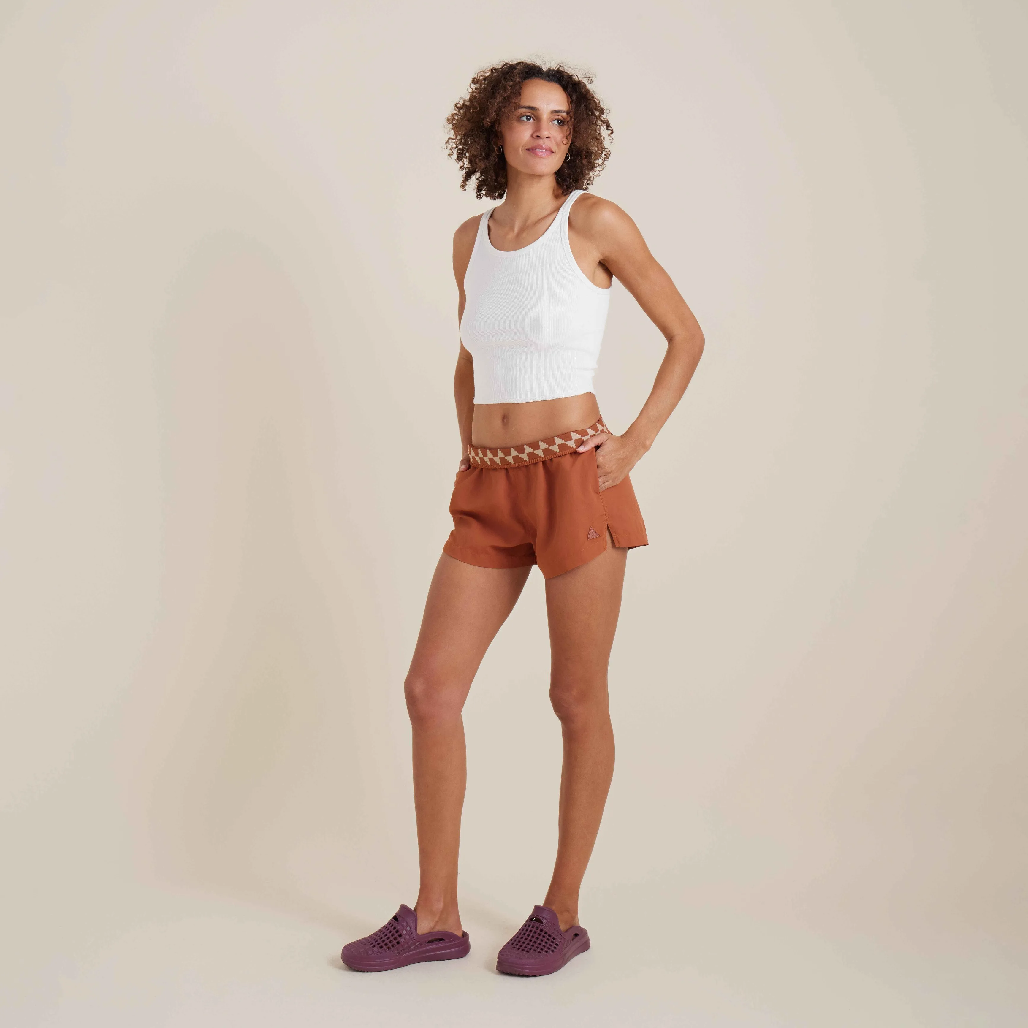 River Hybrid Shorts - Coconut Shell sold by Roark