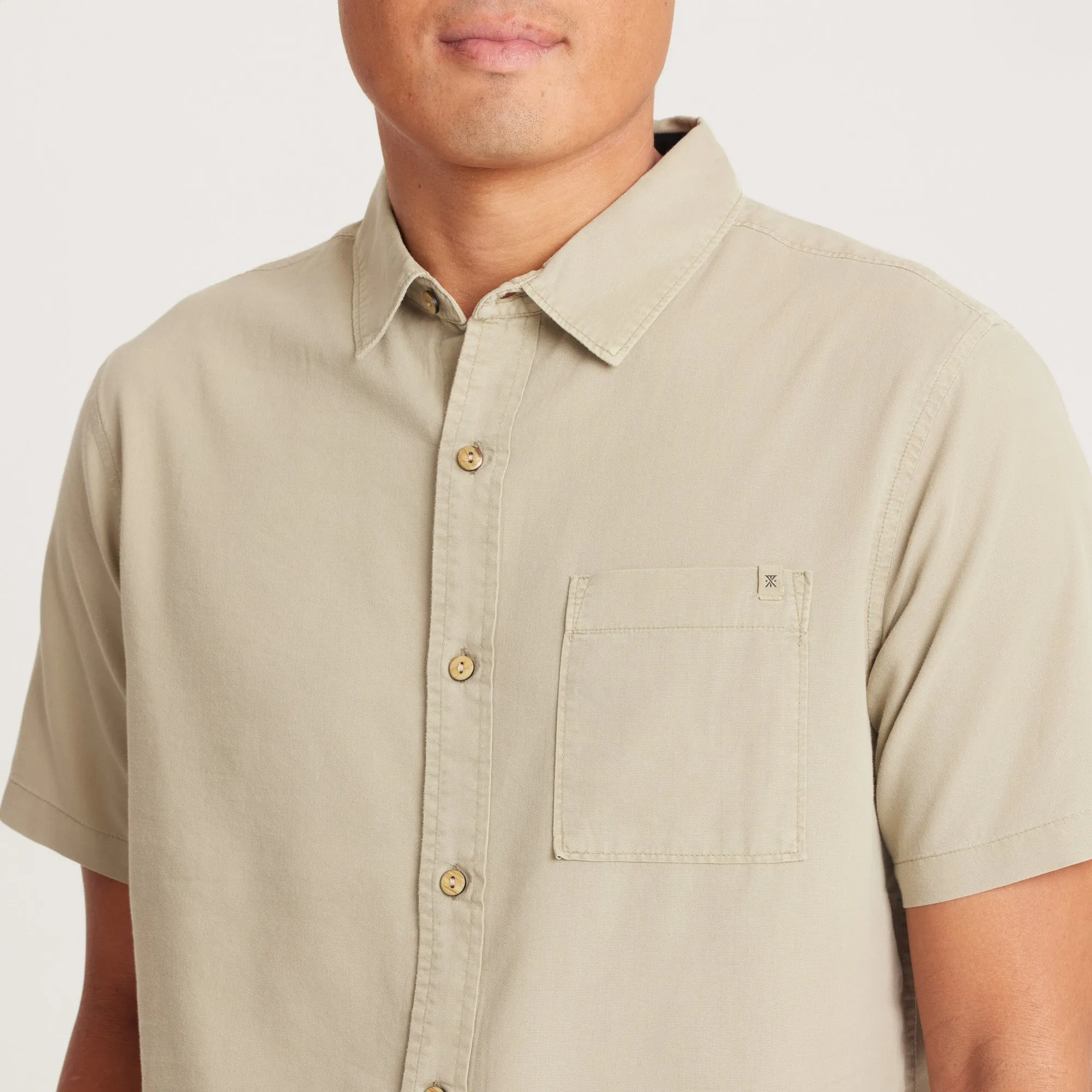 Made To Fade Short Sleeve Button Up Shirt - Washed Sage sold by Roark product image thumbnail 4