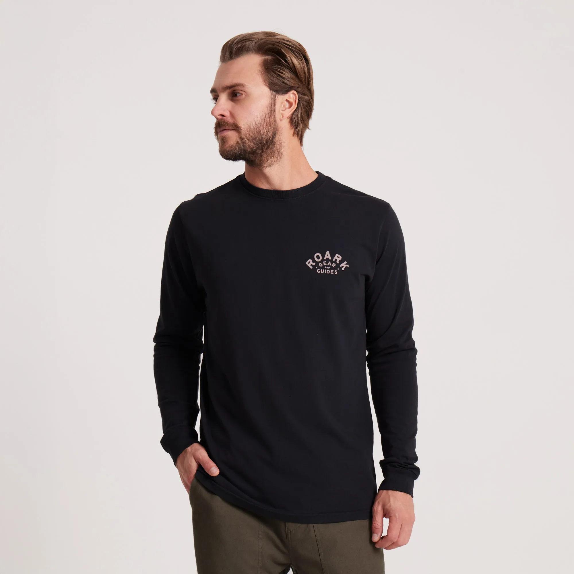 Gear And Guides Premium Long Sleeve Tee - Black sold by Roark product image thumbnail 4