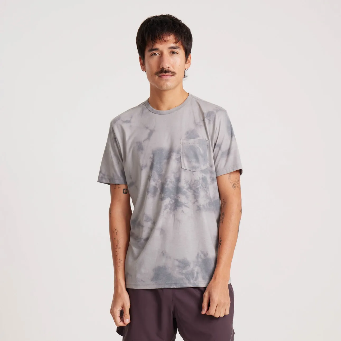 Mathis Pocket Short Sleeve Active Tee - Ghost Grey sold by Roark product image thumbnail 3