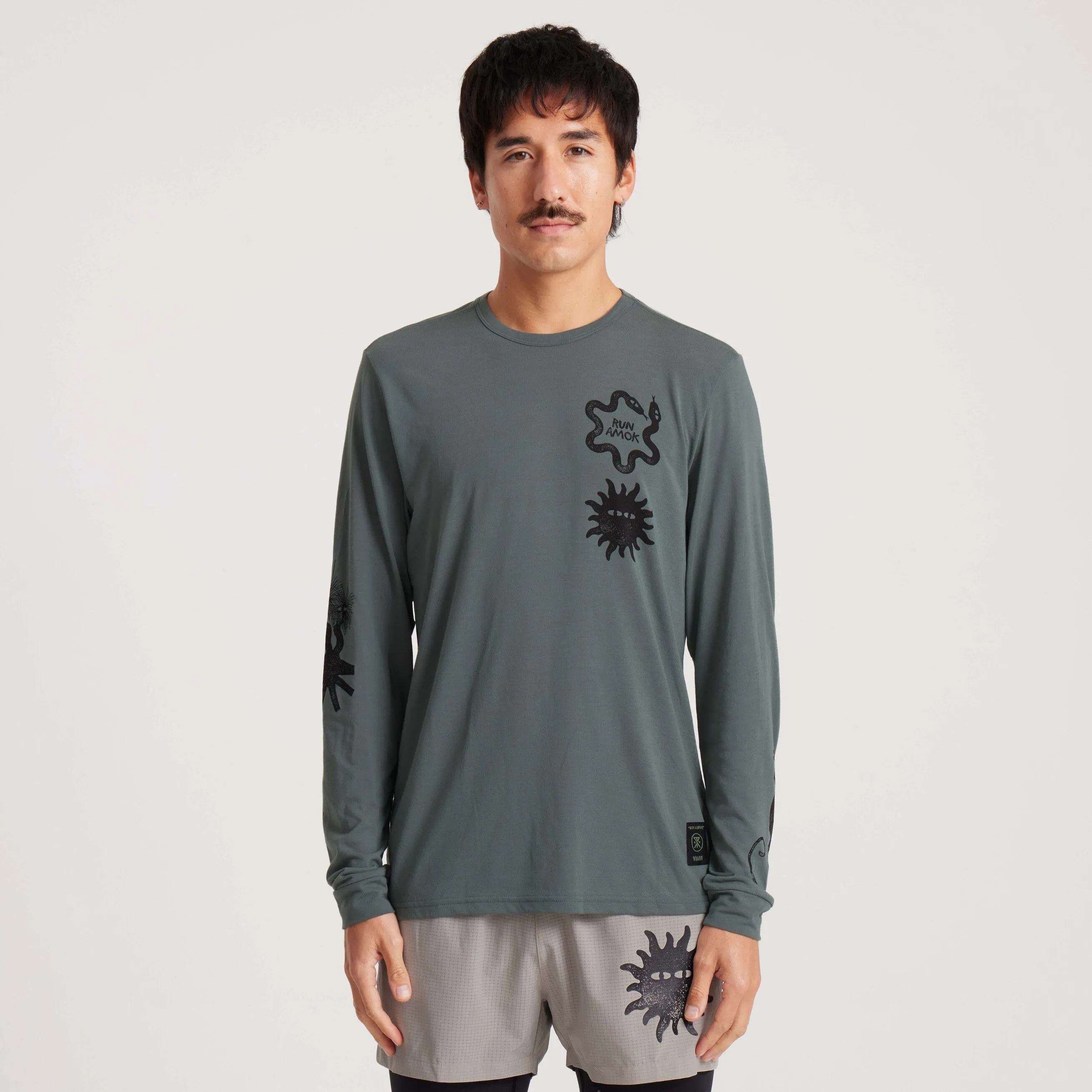 Mathis Long Sleeve Active Tee - Forest sold by Roark product image thumbnail 2